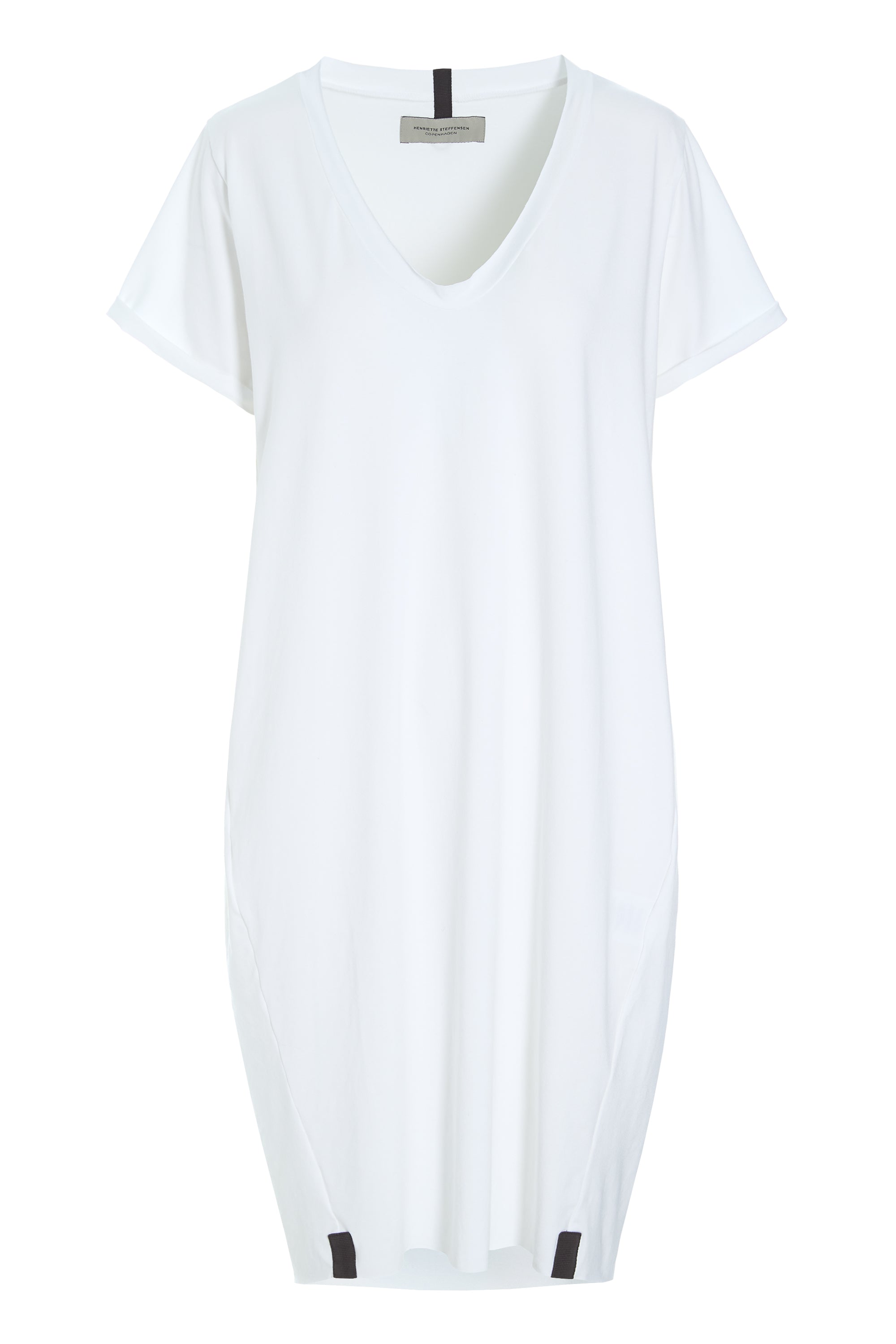 HENRIETTE STEFFENSEN COPENHAGEN KJOLE V-HALS - 98049 DRESSES jersey WHITE 816