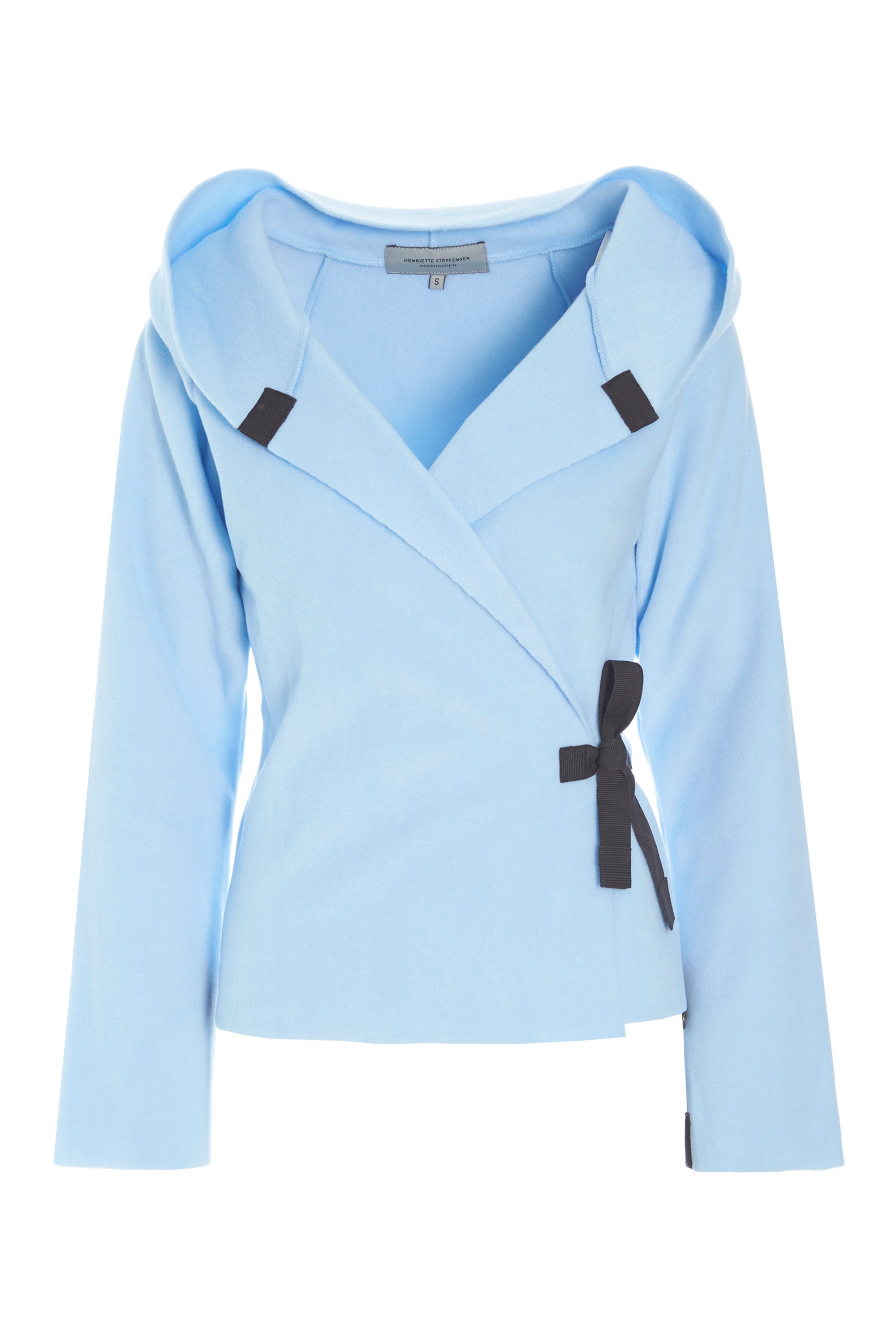 HENRIETTE STEFFENSEN COPENHAGEN KLASSISK FLEECE SLÅ OM CARDIGAN - 1009 CARDIGANS BABY BLUE 671