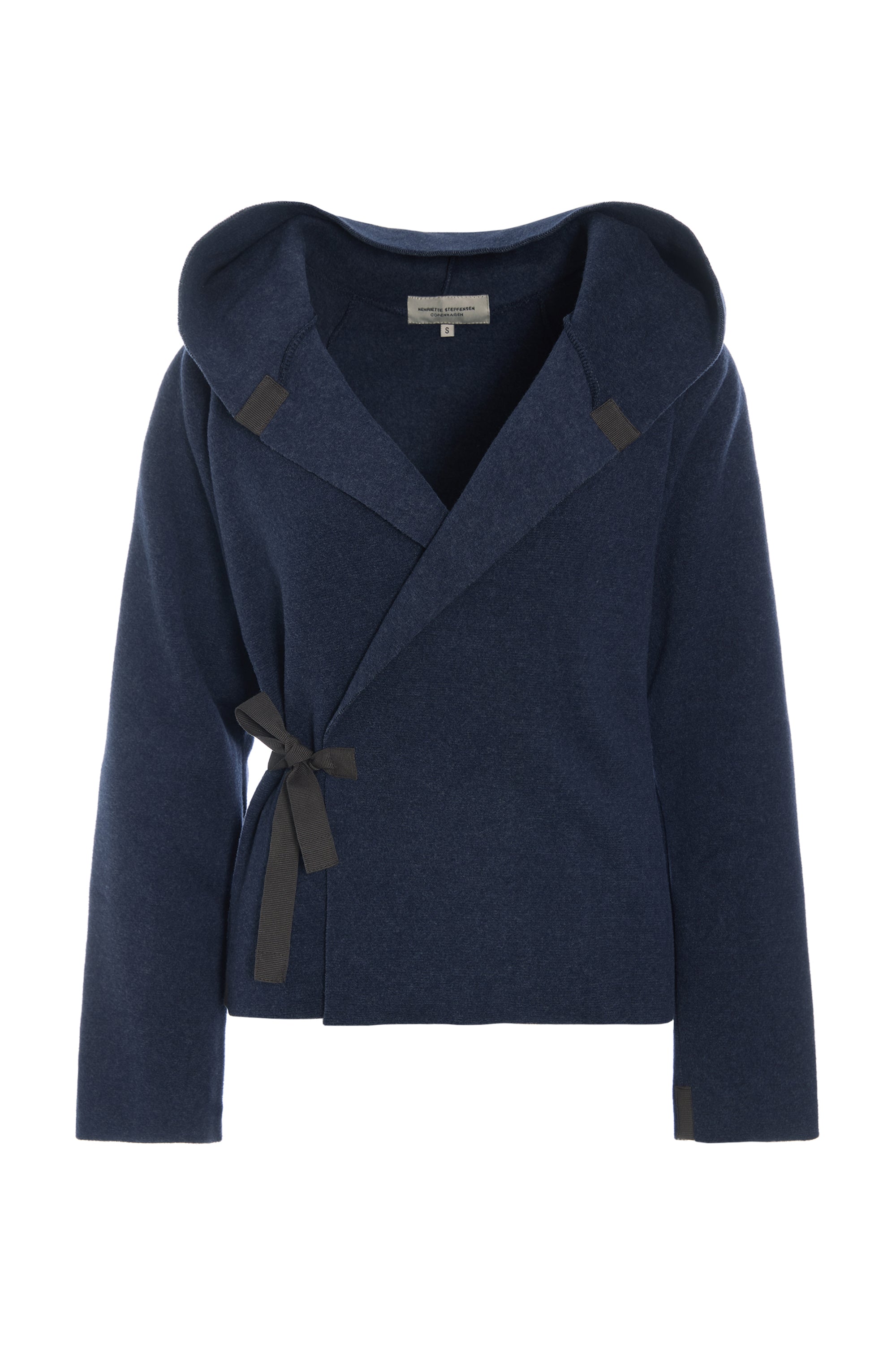 HENRIETTE STEFFENSEN COPENHAGEN KLASSISK FLEECE SLÅ OM CARDIGAN - 1009 CARDIGANS EVENING BLUE 690