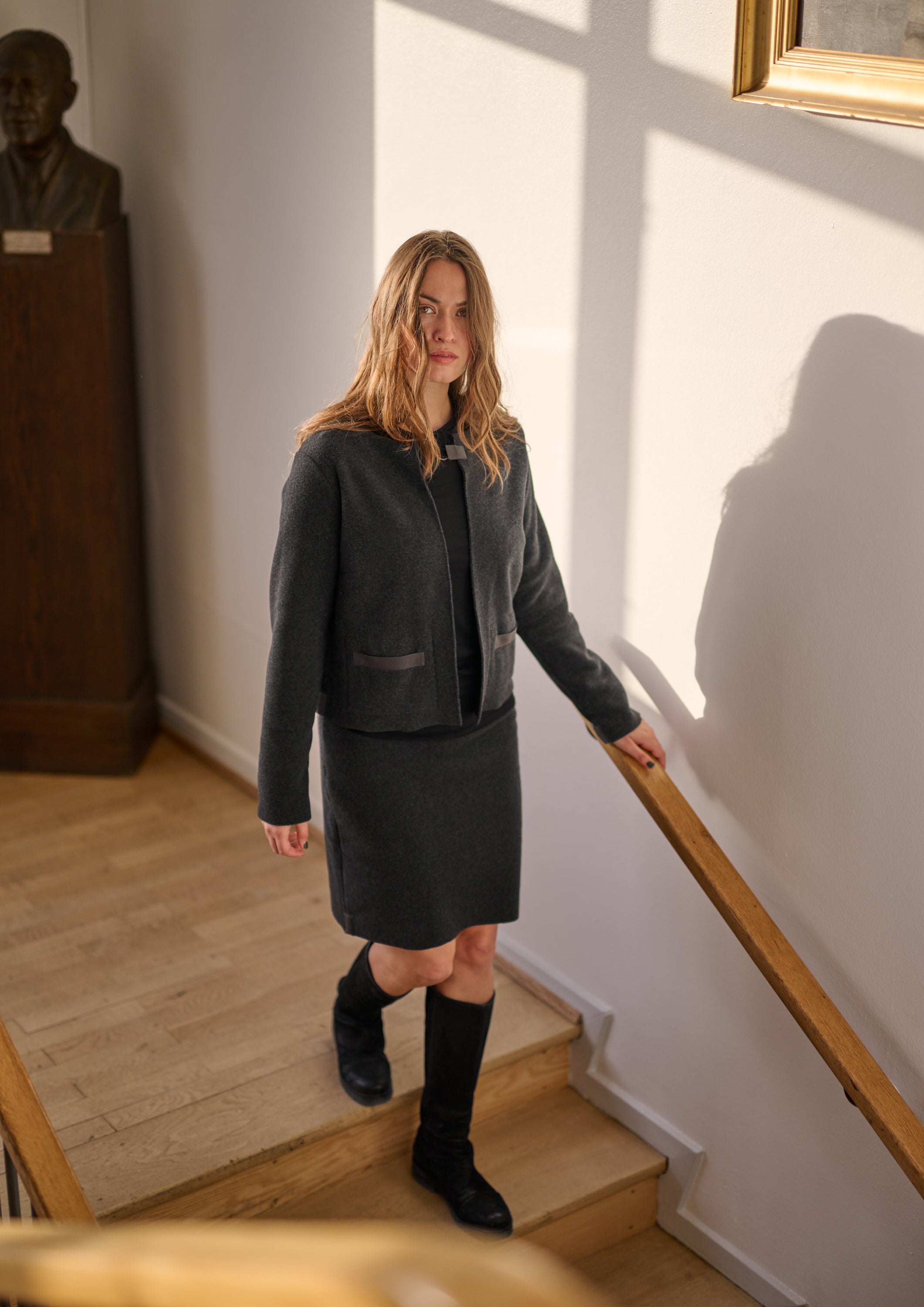 HENRIETTE STEFFENSEN COPENHAGEN KORT CARDIGAN - 7109 CARDIGANS SOFT BLACK 914