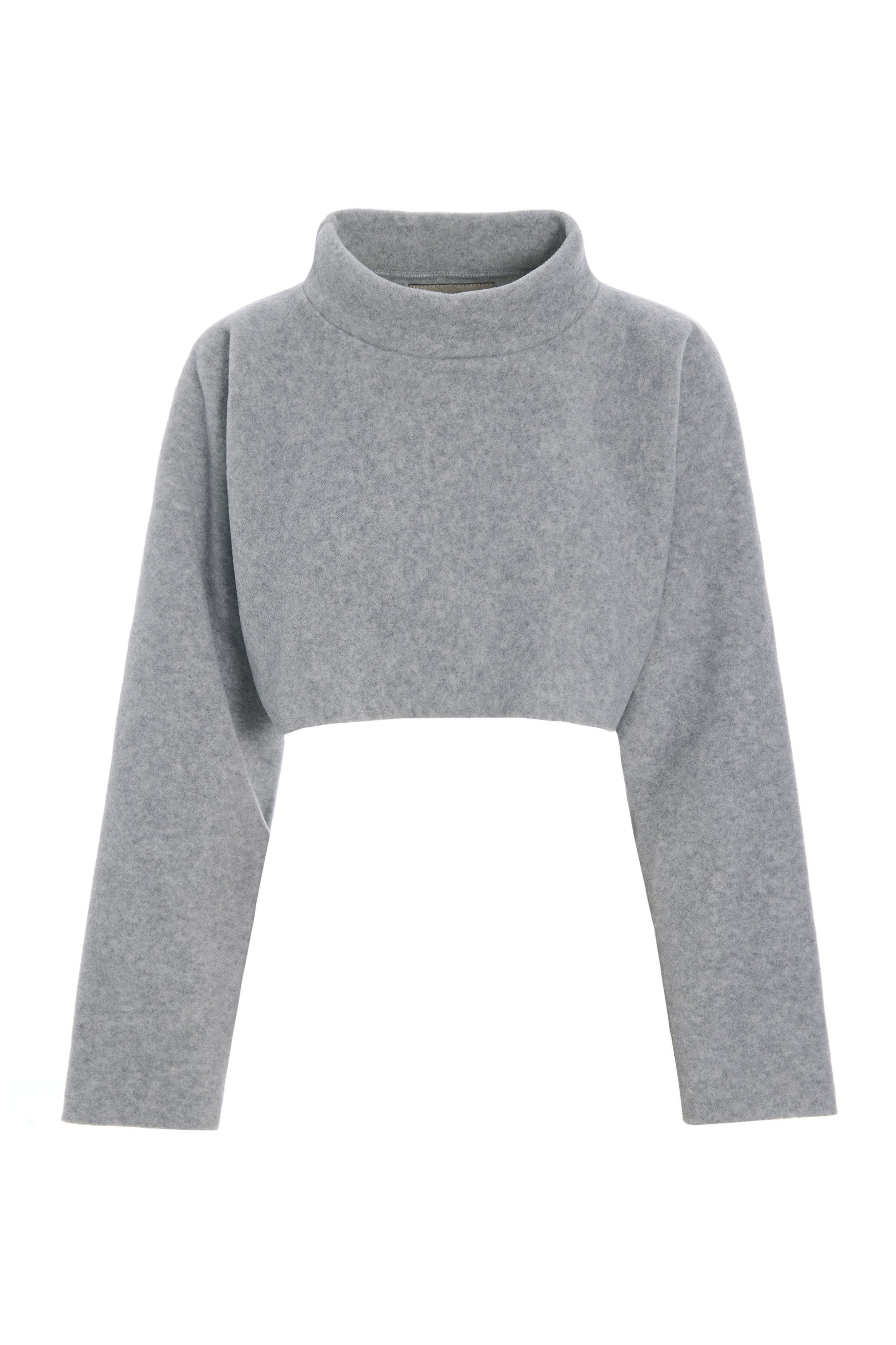 HENRIETTE STEFFENSEN COPENHAGEN KORT PULLOVER - 1372 BLUSER LIGHT GREY 876