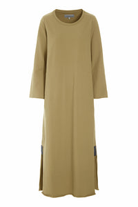 LANGÆRMET KJOLE - 73009 - OLIVE
