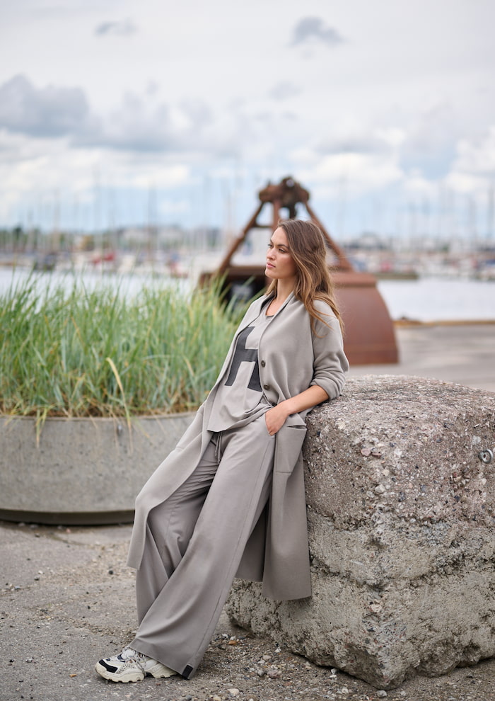 HENRIETTE STEFFENSEN COPENHAGEN LANG CARDIGAN - 7162 CARDIGANS ELEPHANT 654