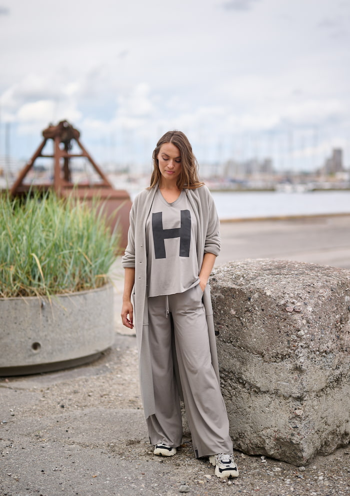 HENRIETTE STEFFENSEN COPENHAGEN LANG CARDIGAN - 7162 CARDIGANS ELEPHANT 654