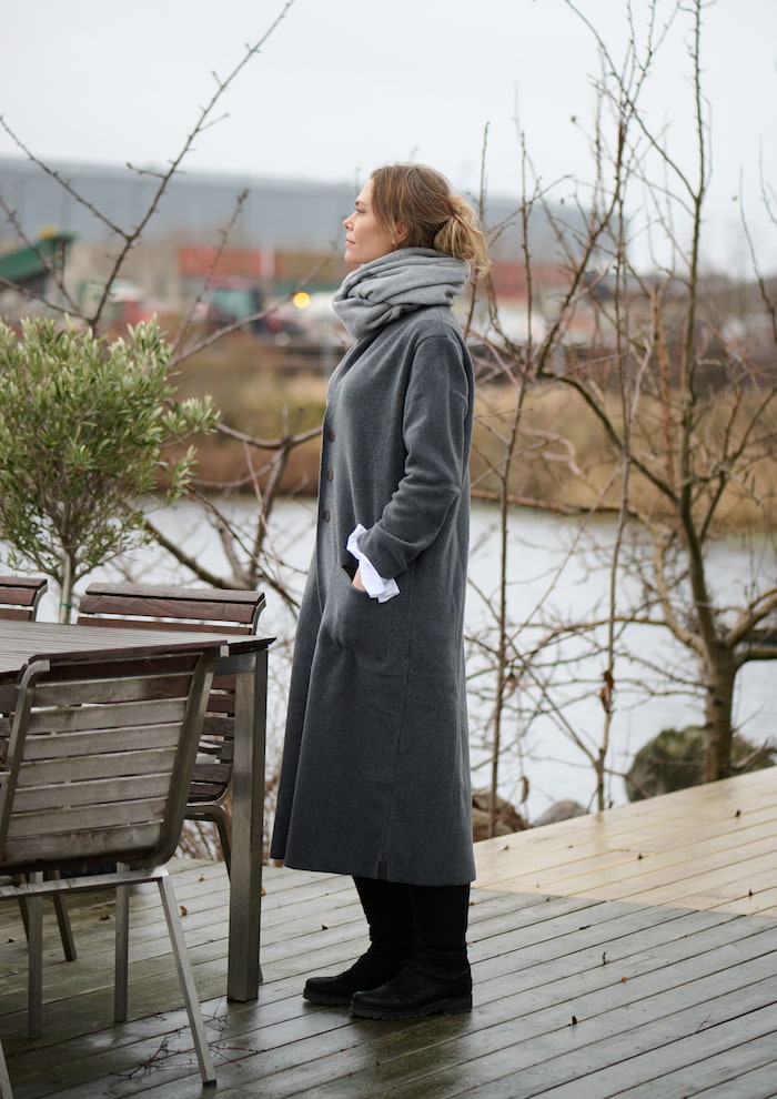 HENRIETTE STEFFENSEN COPENHAGEN LANG CARDIGAN - 7162 CARDIGANS GREY 905