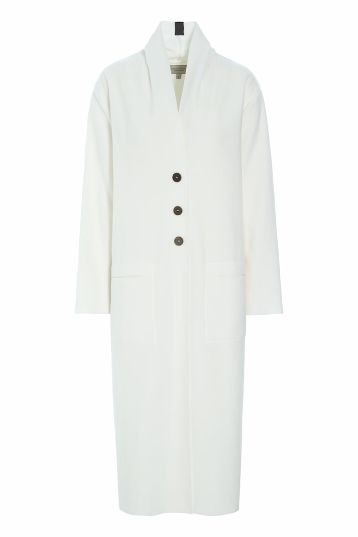 HENRIETTE STEFFENSEN COPENHAGEN LANG CARDIGAN - 7162 CARDIGANS OFF WHITE 802