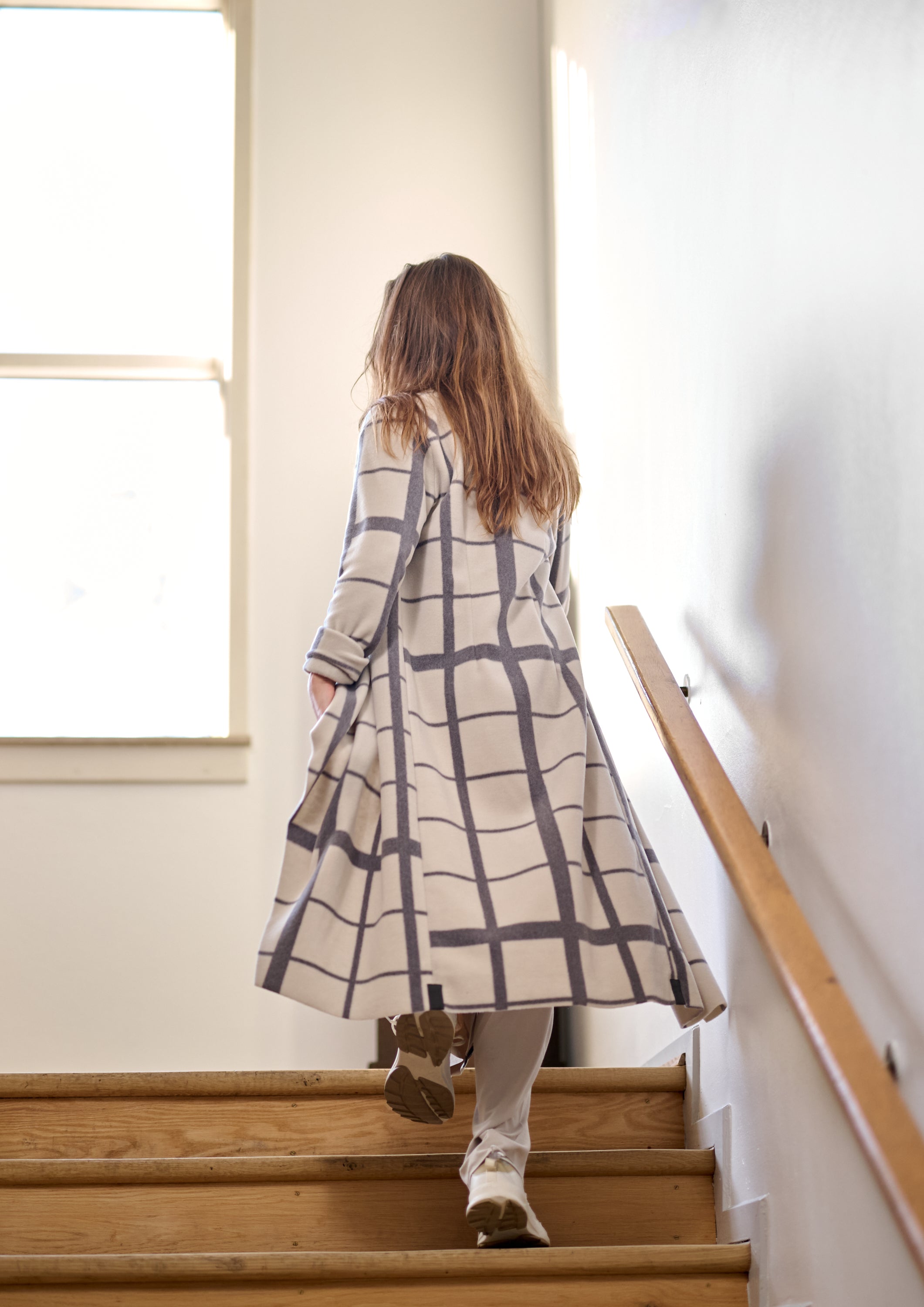 HENRIETTE STEFFENSEN COPENHAGEN LANG CARDIGAN M / "VANDFALD" - 7131P CARDIGANS CLAN PRINT KIT 780