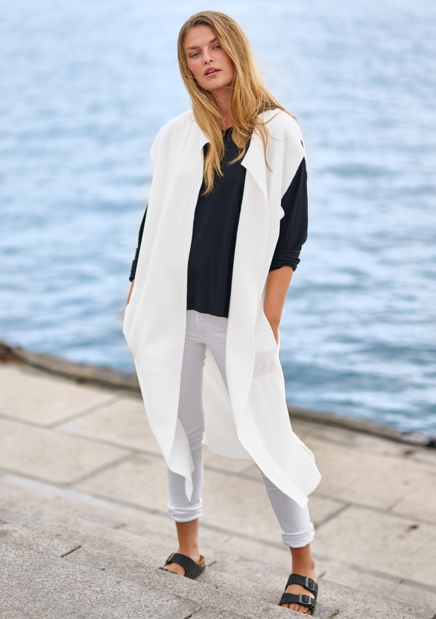 HENRIETTE STEFFENSEN COPENHAGEN LANG VEST - 7169 VESTS OFF WHITE 802