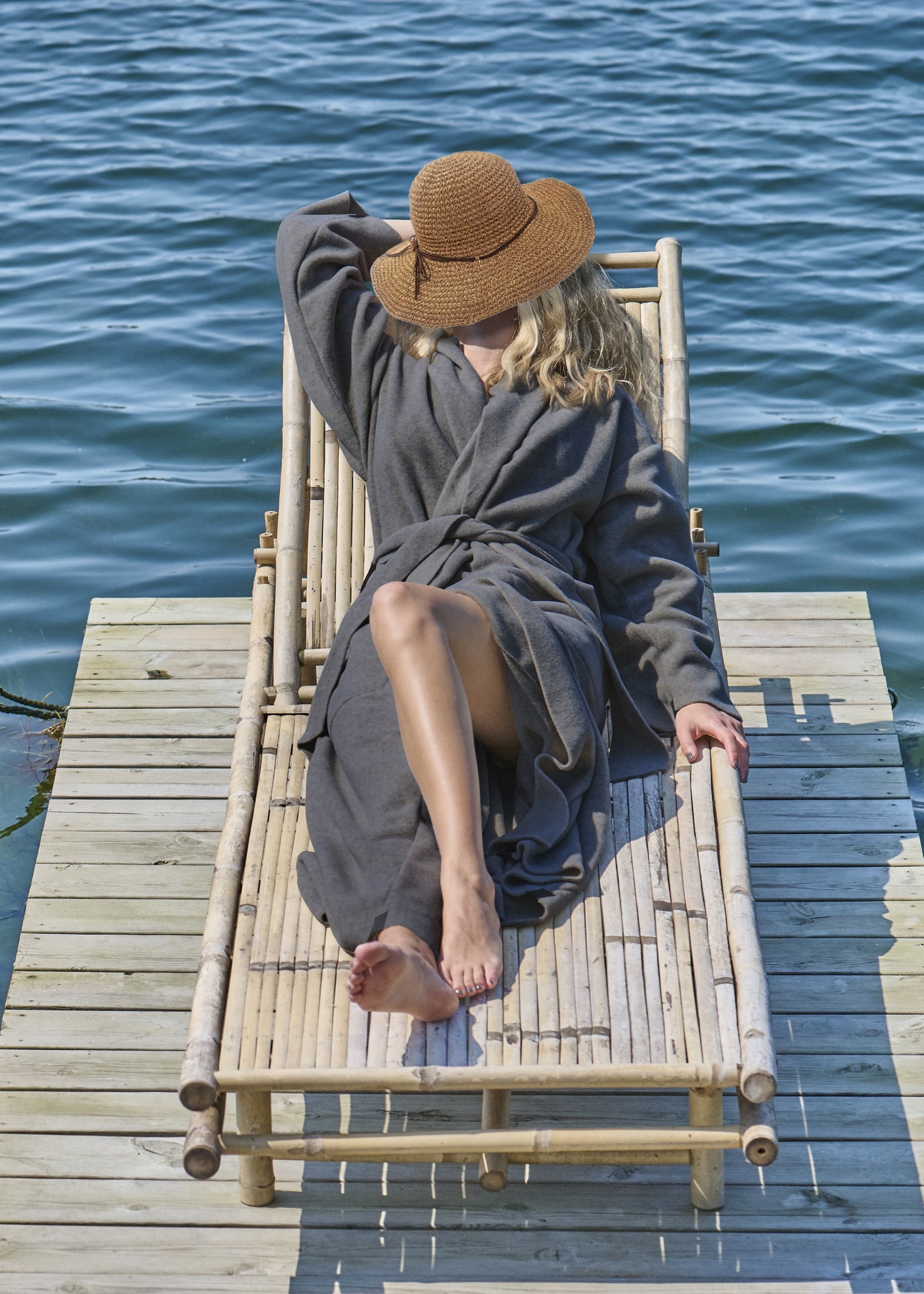 HENRIETTE STEFFENSEN COPENHAGEN MORGENKÅBE DAME MAXI - 7128 BATHROBES GREY 905