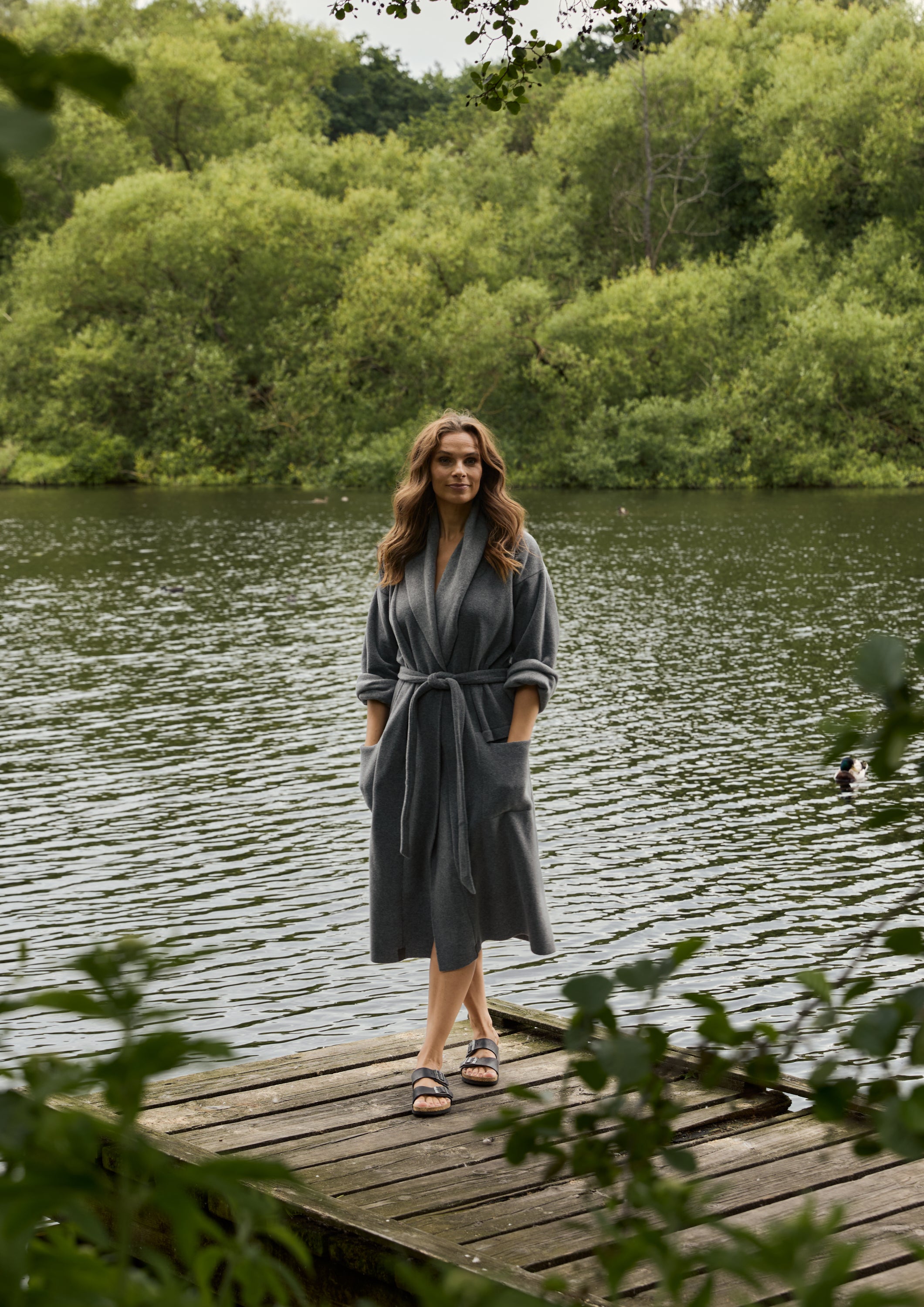 HENRIETTE STEFFENSEN COPENHAGEN MORGENKÅBE DAME MIDI - 7128 BATHROBES GREY 905