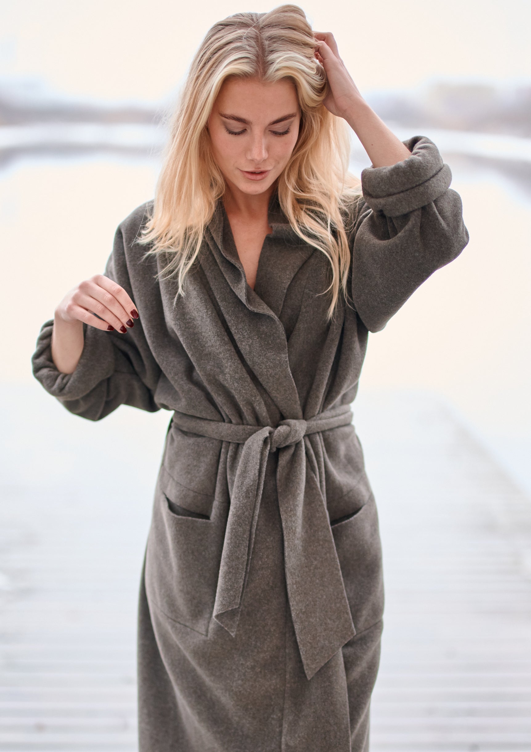 HENRIETTE STEFFENSEN COPENHAGEN MORGENKÅBE DAME MINI - 7128 BATHROBES BARK 320