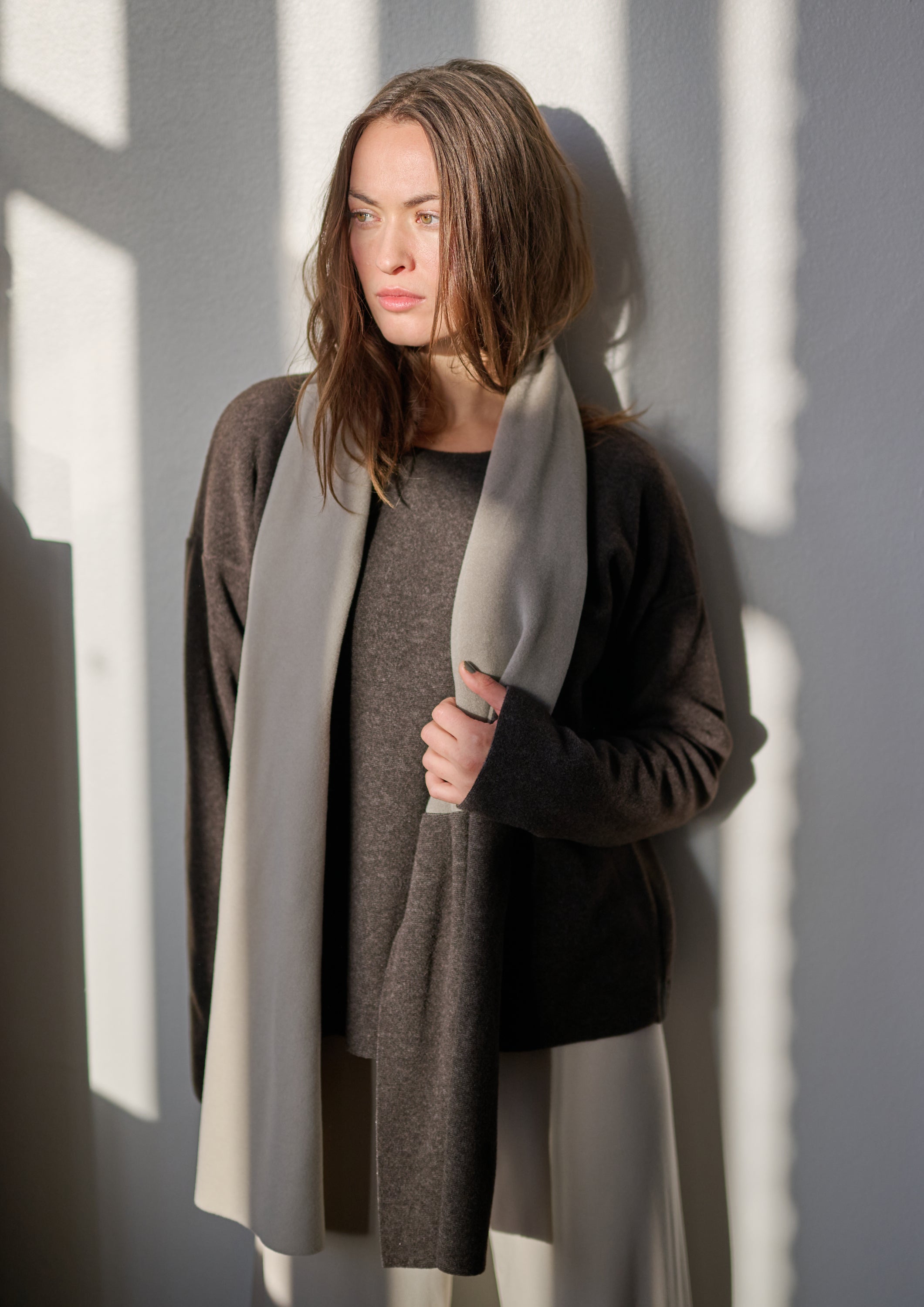 HENRIETTE STEFFENSEN COPENHAGEN NO WASTE TØRKLÆDE - 4063NW SCARFS CHOKOLATE/ELEPH/KIT 324