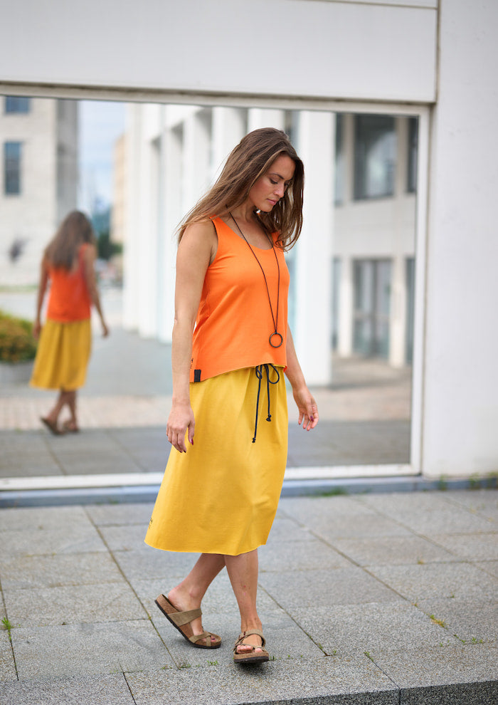HENRIETTE STEFFENSEN COPENHAGEN NO WASTE TOP - 96093NW T-SHIRTS ORANGE/SAFRAN 457