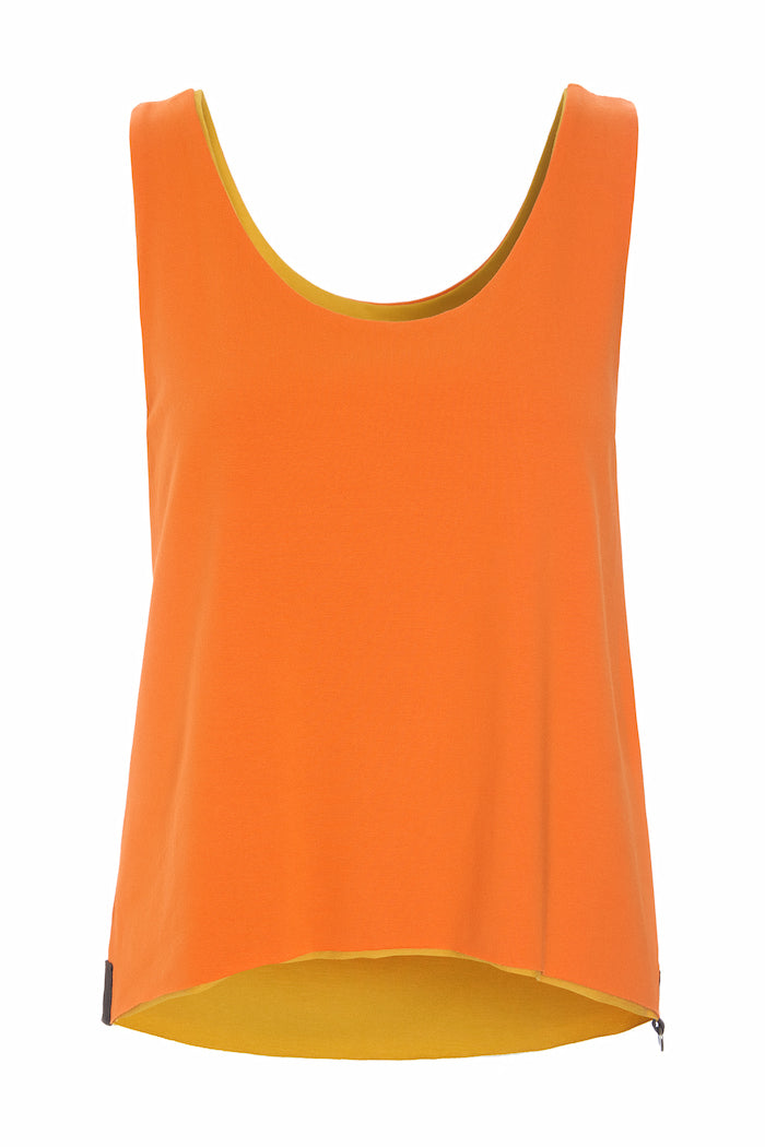 HENRIETTE STEFFENSEN COPENHAGEN NO WASTE TOP - 96093NW T-SHIRTS ORANGE/SAFRAN 457