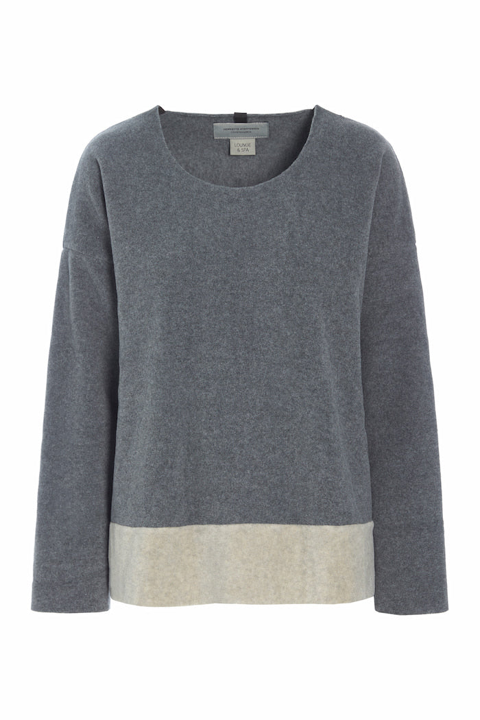 HENRIETTE STEFFENSEN COPENHAGEN ONE SIZE BLUSE KVINDER - 1335 BLOUSES & SWEATERS GREY/SAND 940