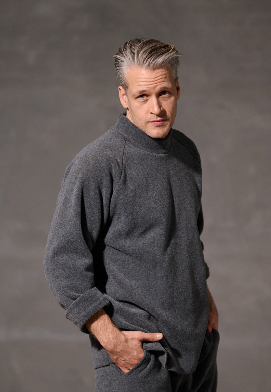 CARL BY STEFFENSEN COPENHAGEN ONE SIZE SWEATER MÆND - 1016C BLOUSES & SWEATERS GREY 905