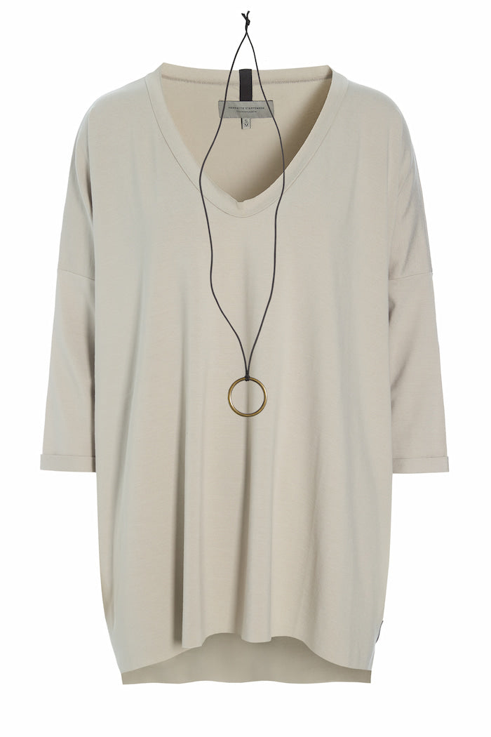 HENRIETTE STEFFENSEN COPENHAGEN OVERSIZED BLUSE V-HALS - 96078 BLUSER KIT 831