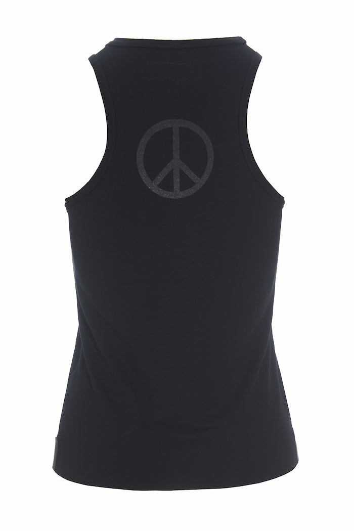 HENRIETTE STEFFENSEN COPENHAGEN PEACE TANK TOP - 96087 T-SHIRTS BLACK 900