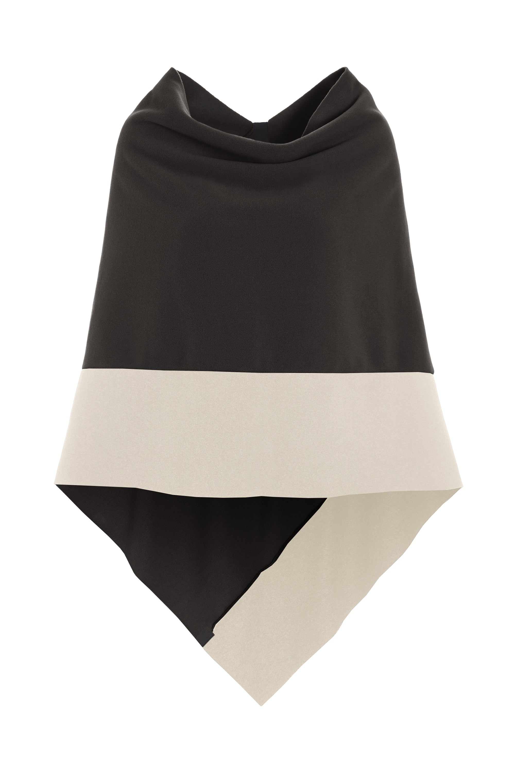 HENRIETTE STEFFENSEN COPENHAGEN PONCHO 2 FARVET - 4068 PONCHOS CHOKOLATE/KIT 200