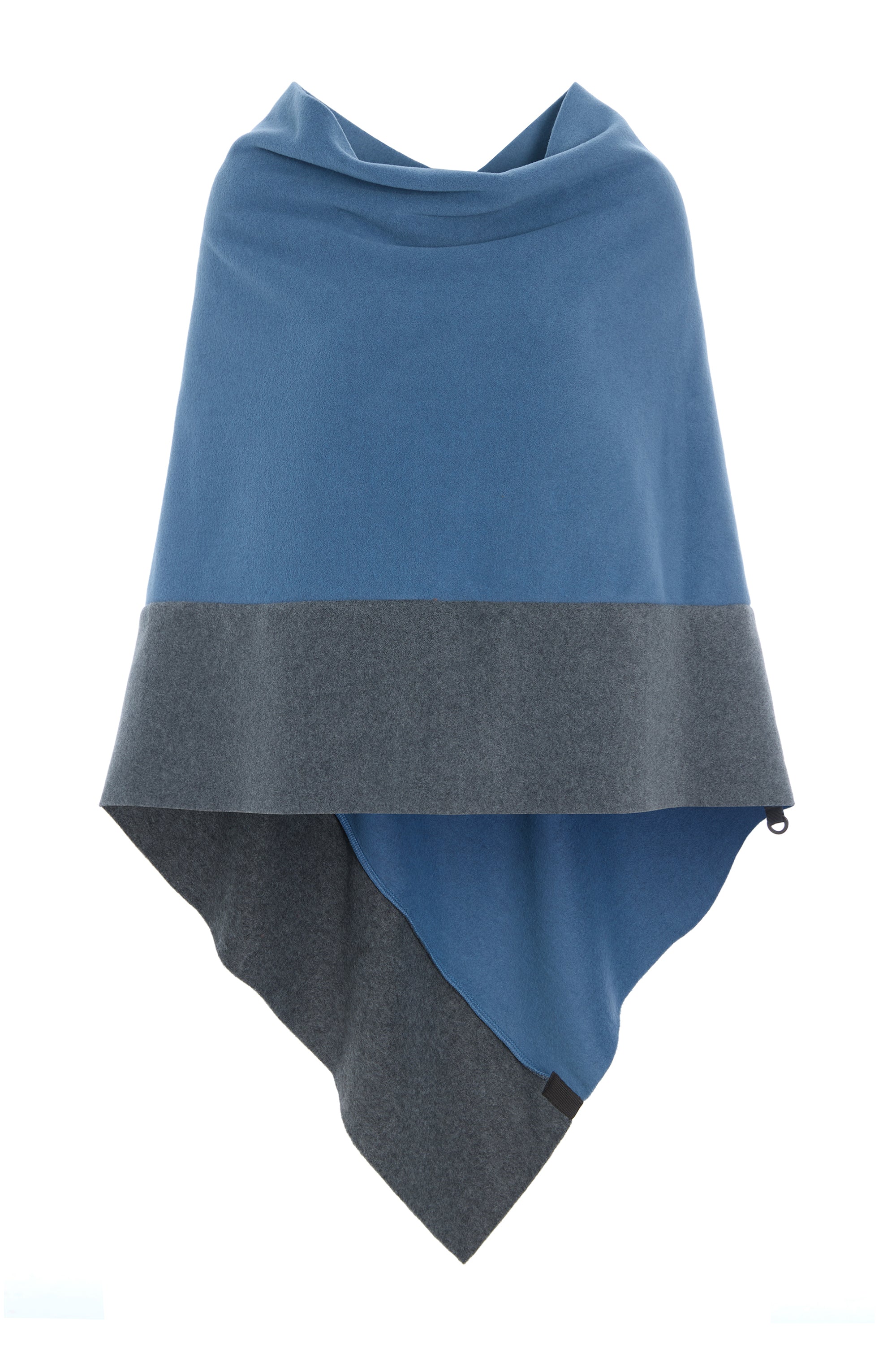 HENRIETTE STEFFENSEN COPENHAGEN PONCHO 2 FARVET - 4068 PONCHOS DUSTY BLUE/GREY 120