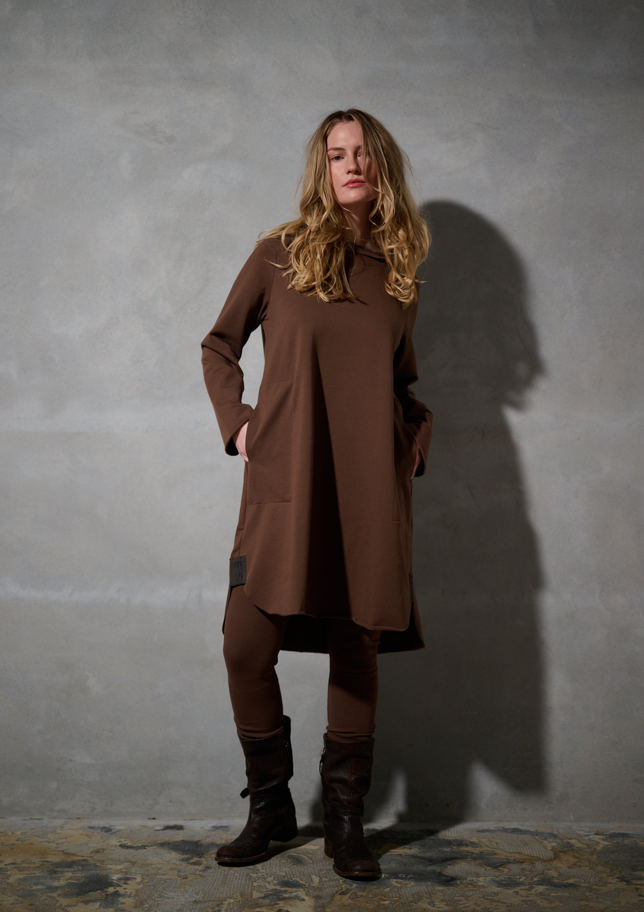 HENRIETTE STEFFENSEN COPENHAGEN SWEAT KJOLE - 73011 KJOLER CHOKOLATE 844