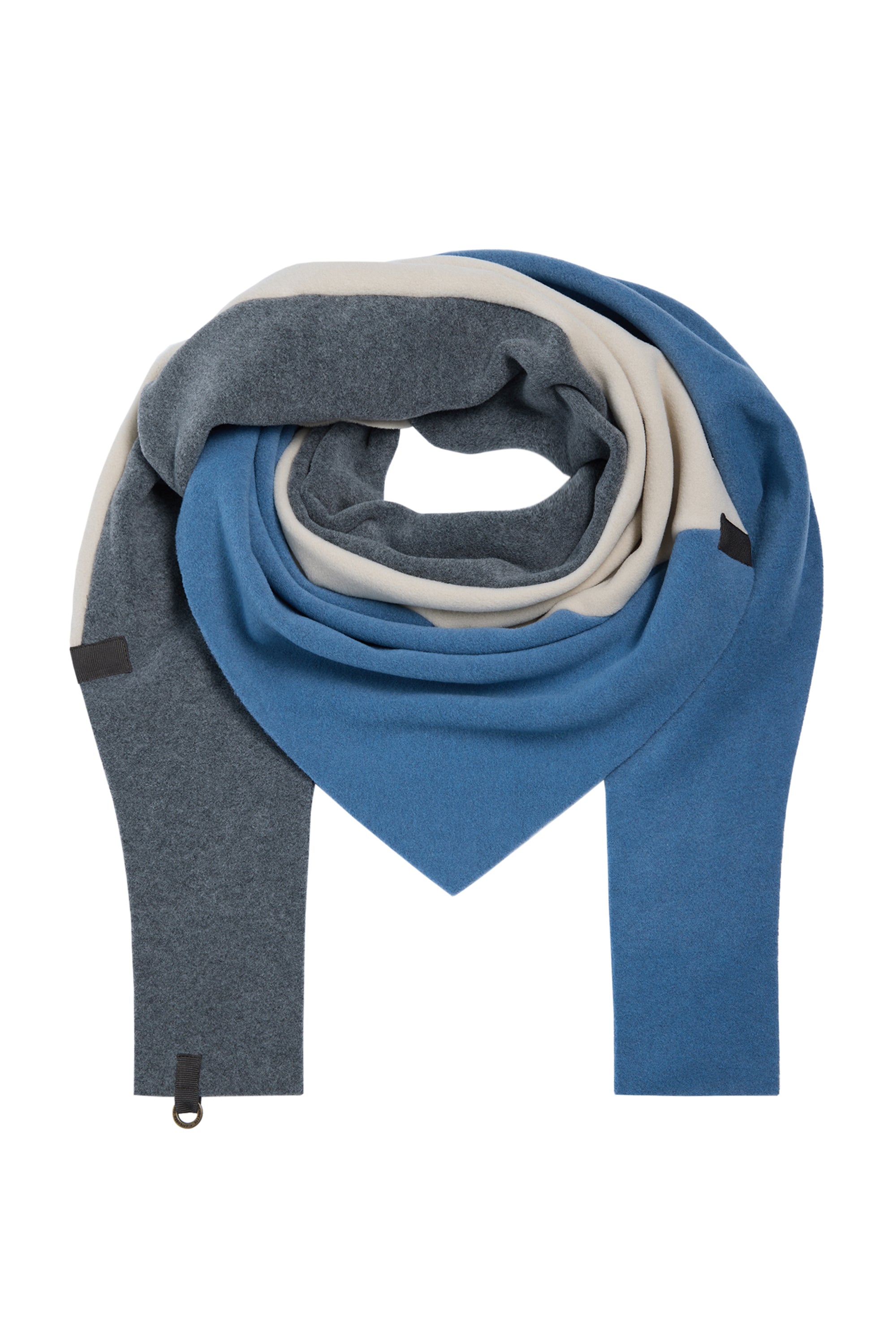 HENRIETTE STEFFENSEN COPENHAGEN TREKANTET HALSTØRKLÆDE NO WASTE - 4078NW SCARFS DUSTY BLUE/KIT/GREY 119