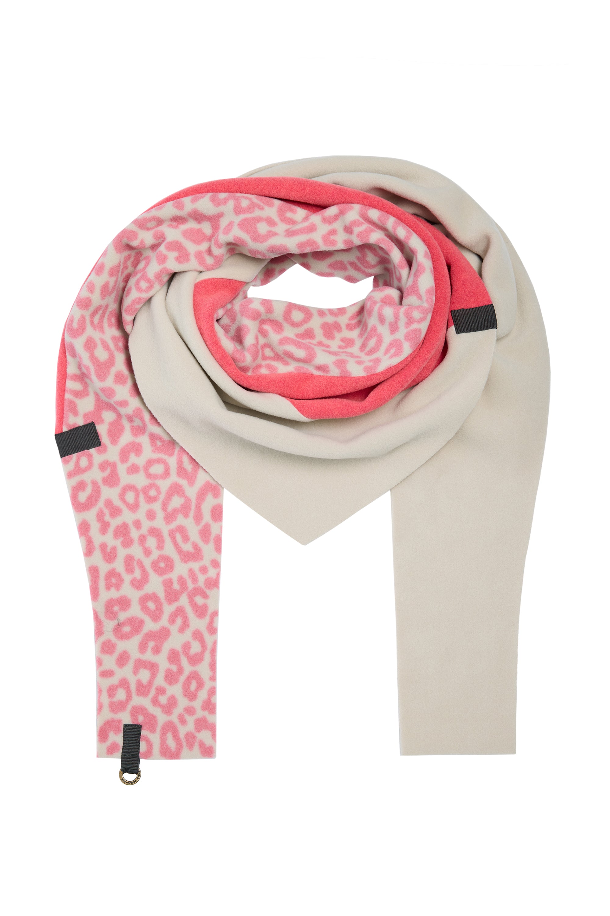 HENRIETTE STEFFENSEN COPENHAGEN TREKANTET HALSTØRKLÆDE NO WASTE - 4078NW SCARFS SUNSET/KIT/PINK LEO 898