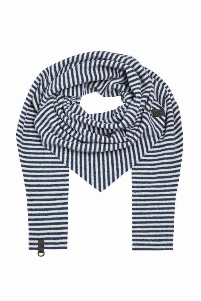 HENRIETTE STEFFENSEN COPENHAGEN TREKANTET TØRKLÆDE - 4051 SCARFS STRIPES DENIM & KIT 667
