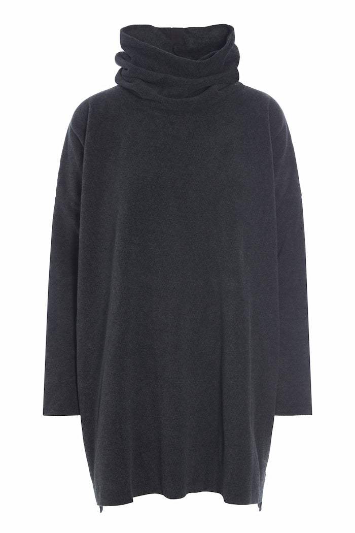 HENRIETTE STEFFENSEN COPENHAGEN TUNIKA MED HØJ HALS - 1288 TUNICS SOFT BLACK 914