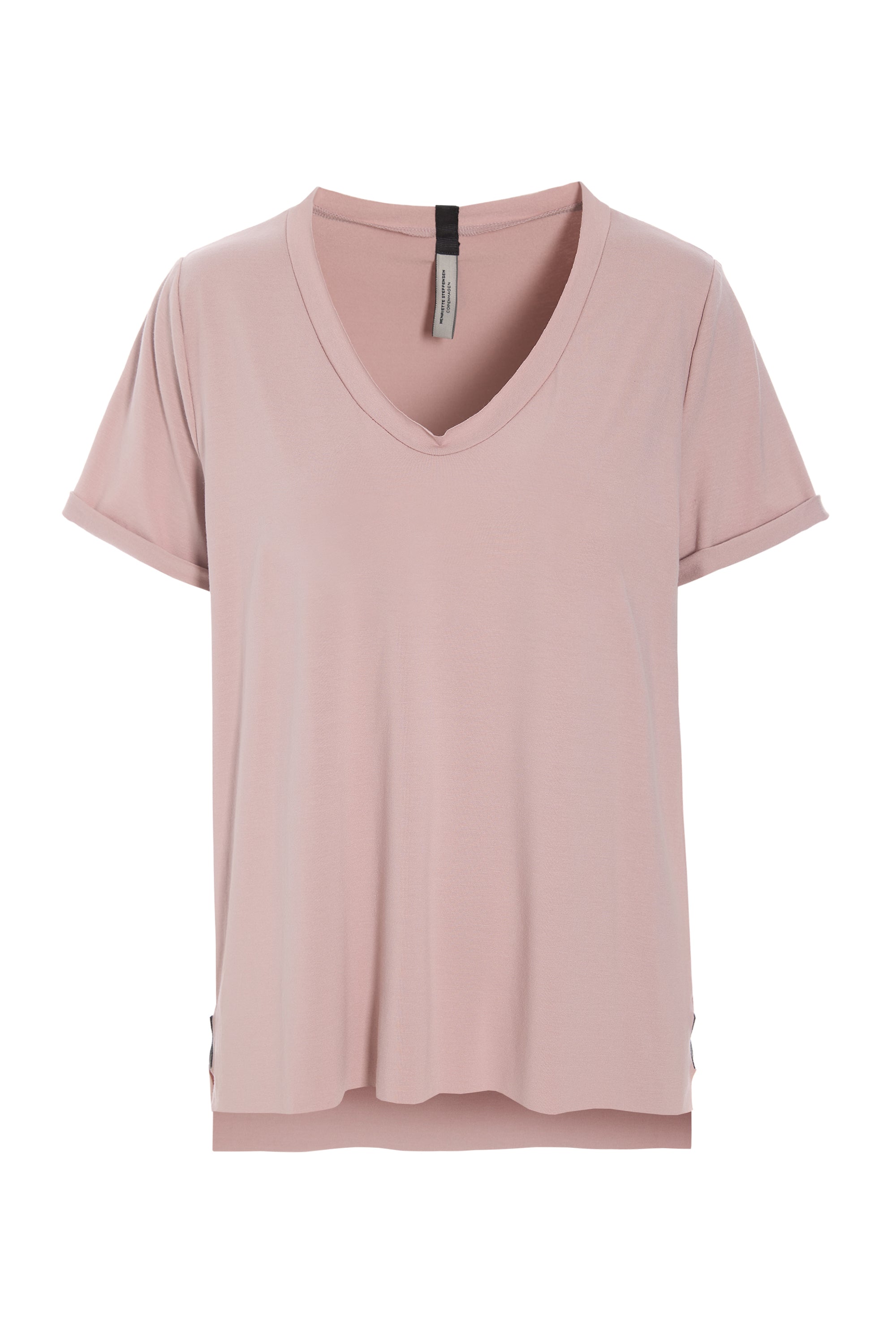 HENRIETTE STEFFENSEN COPENHAGEN V-NECK TEE - 96105 T-SHIRTS NUDE 401