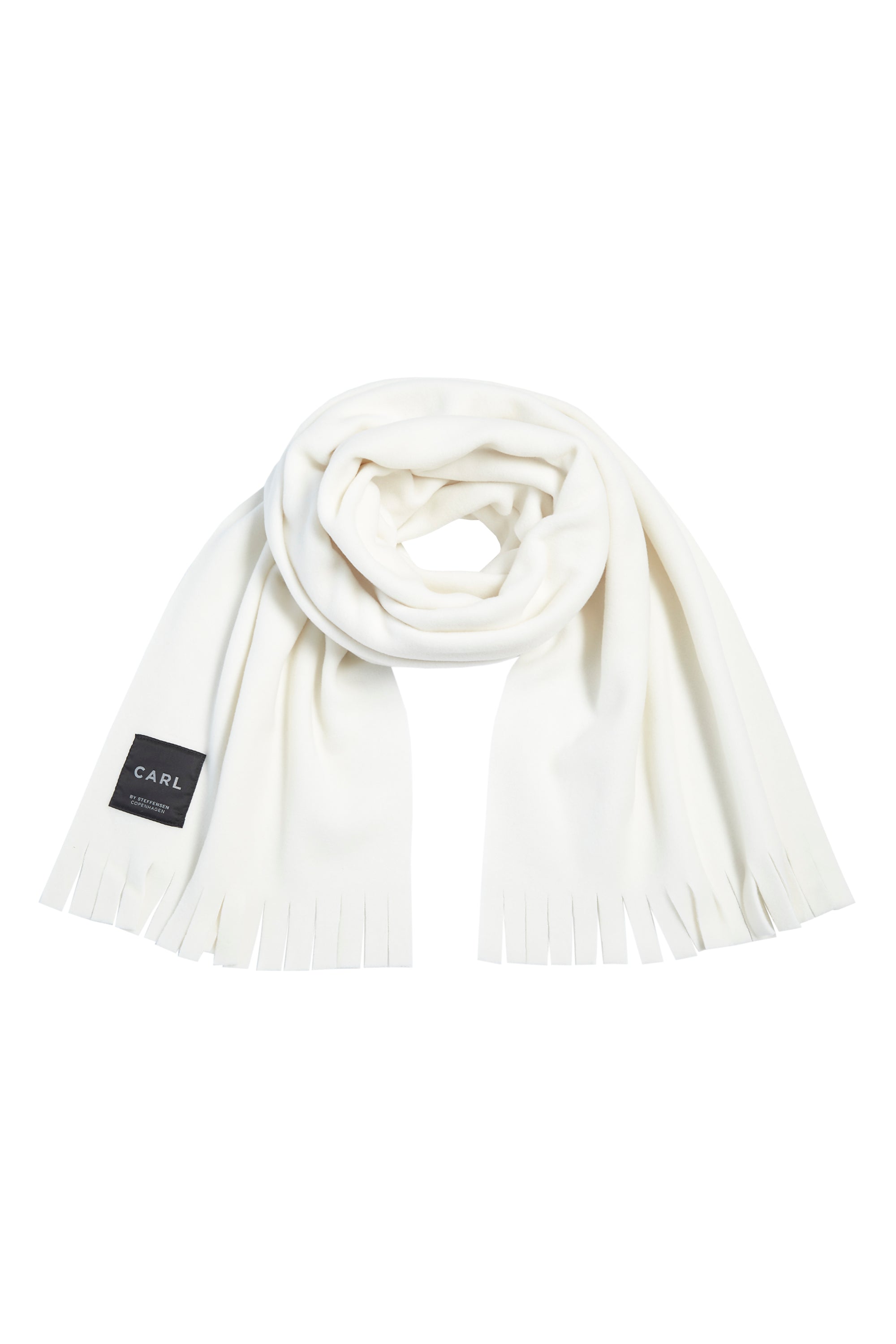 CARL BY STEFFENSEN COPENHAGEN HALSTØRKLÆDE M/ FRYNSER - 1006C SCARFS OFF WHITE 802