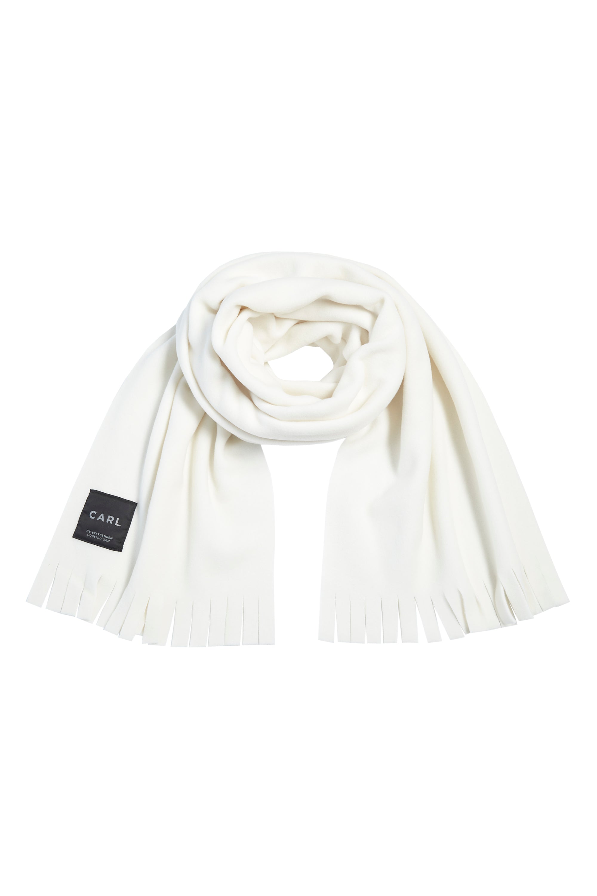 CARL BY STEFFENSEN COPENHAGEN HALSTØRKLÆDE M/ FRYNSER - 1006 SCARFS OFF WHITE 802