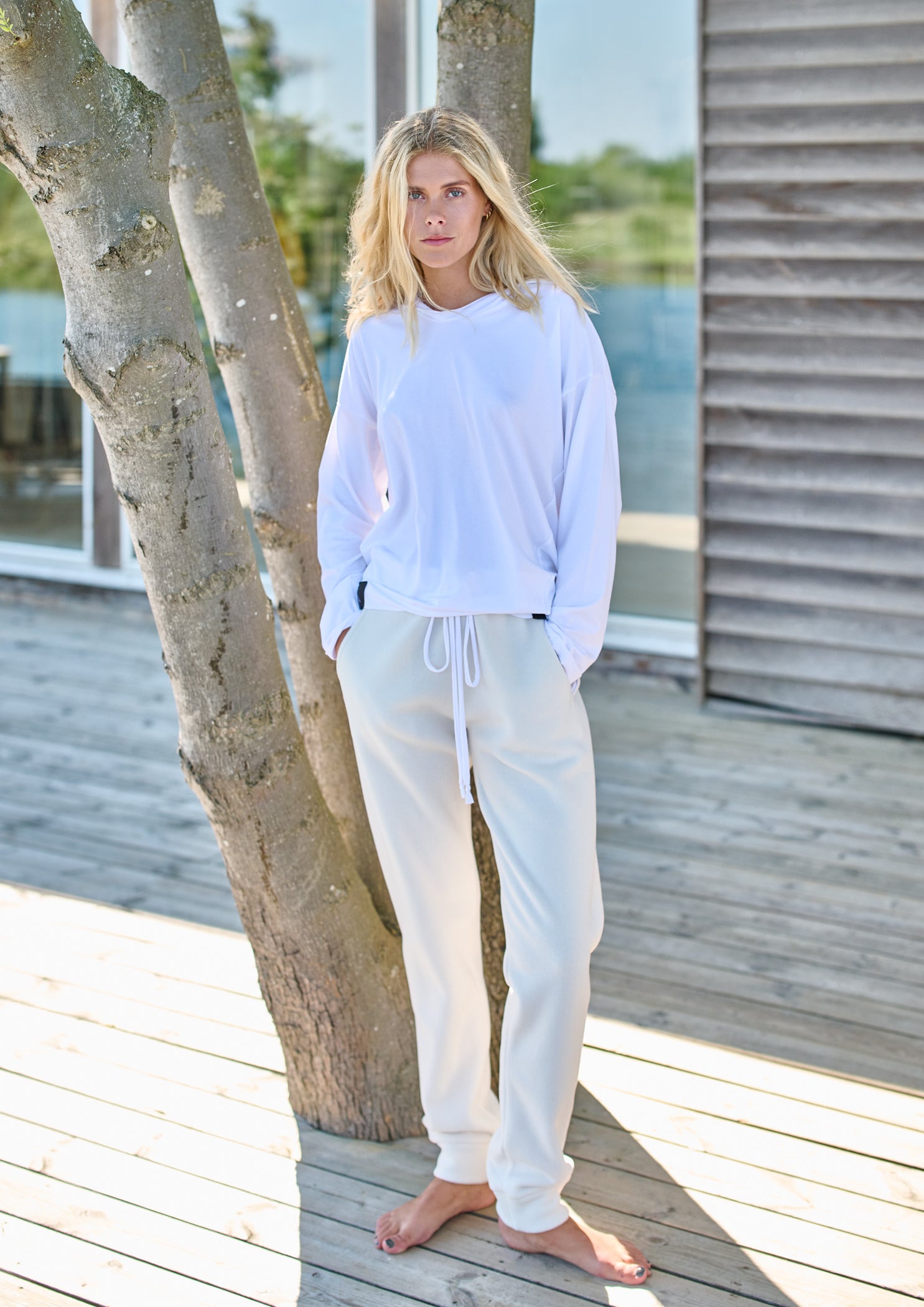 HENRIETTE STEFFENSEN COPENHAGEN JOGGING BUKSER - 2110 BUKSER OFF WHITE 802