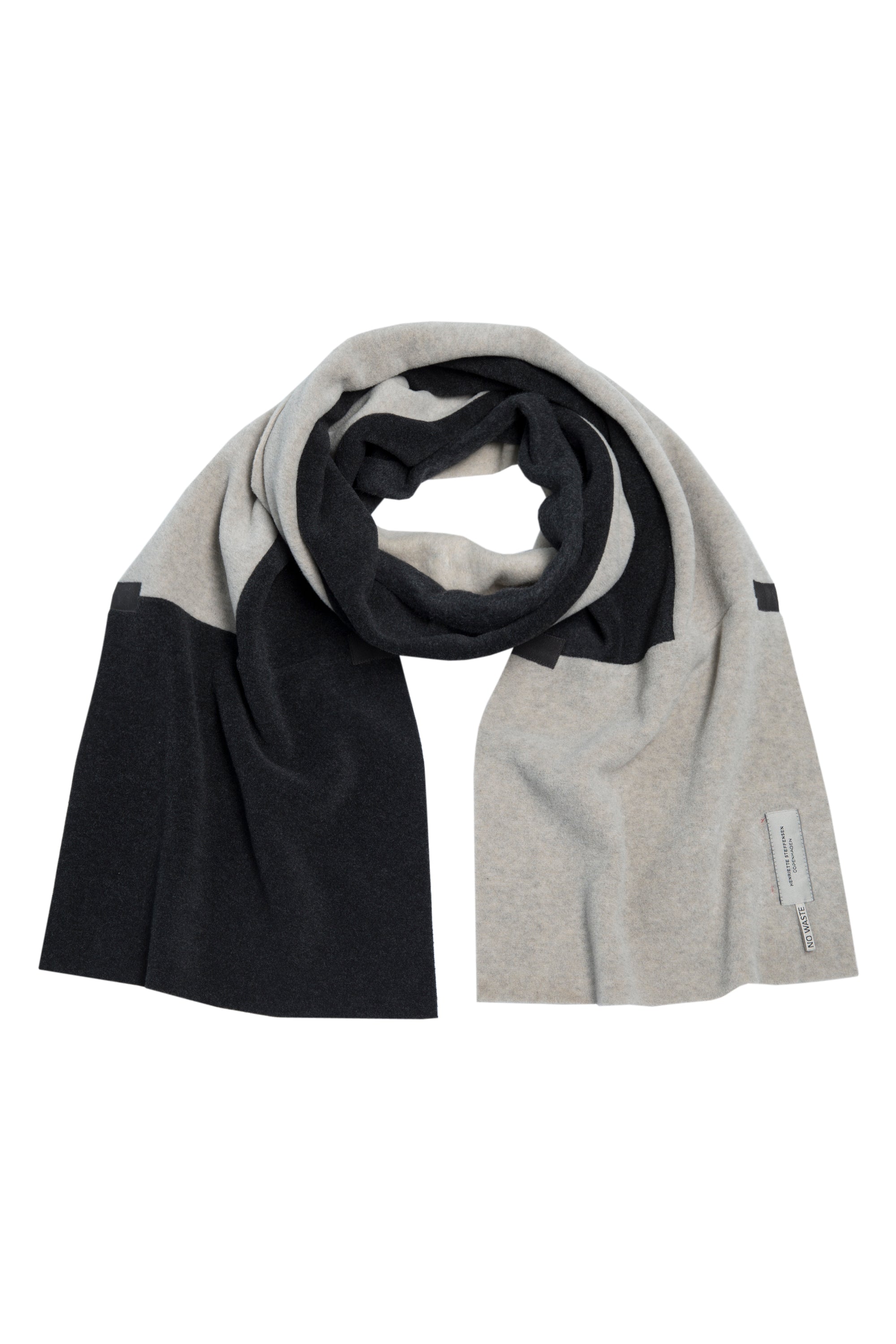 HENRIETTE STEFFENSEN COPENHAGEN TØRKLÆDE NO WASTE - 4089 SCARFS SAND/SOFT BLACK 813