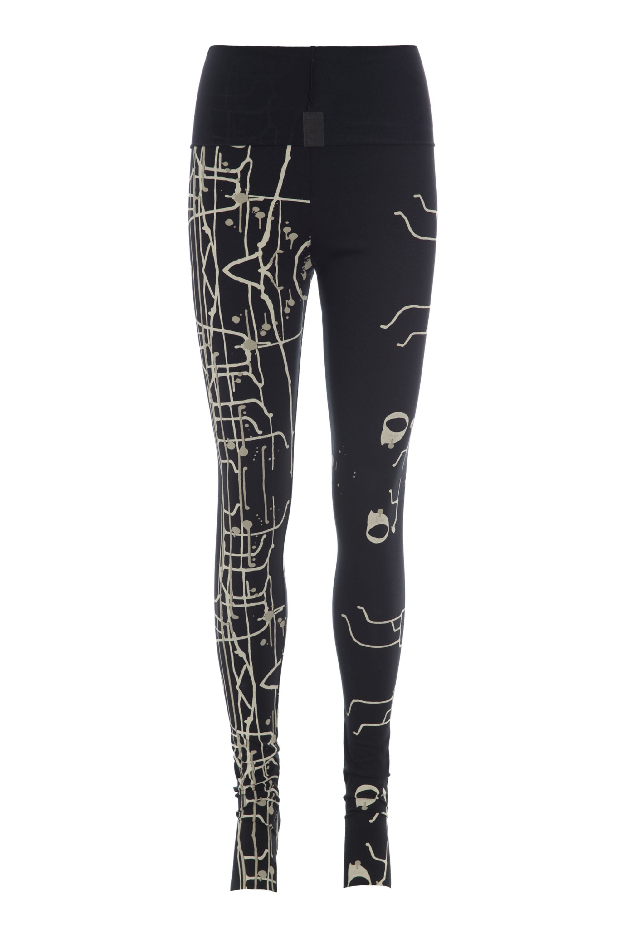 HENRIETTE STEFFENSEN COPENHAGEN YOGA BUKSER - 99002 TROUSERS jersey YOGA ART PRINT BLACK 100