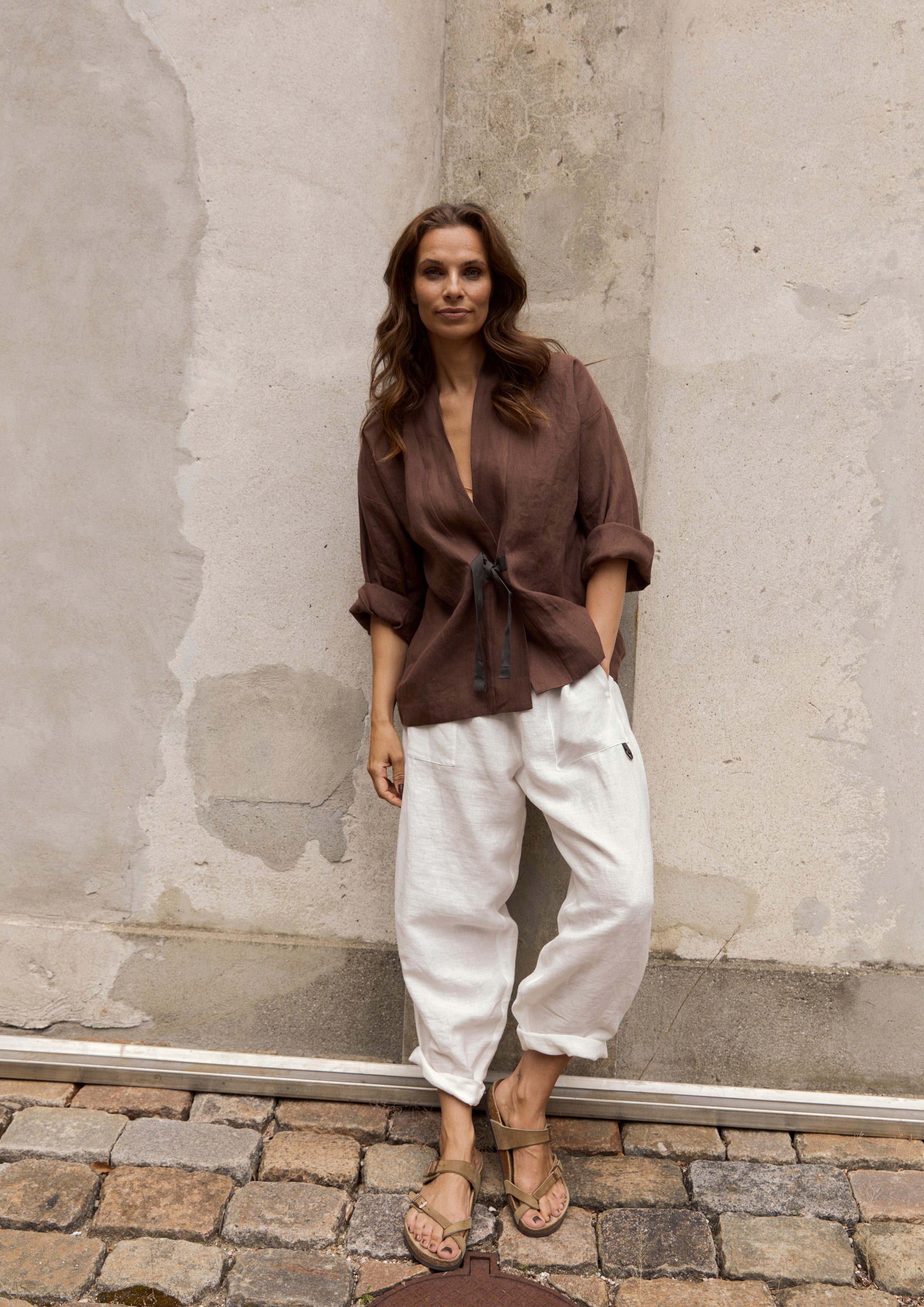 HENRIETTE STEFFENSEN COPENHAGEN BAGGY BUKSER - 82002 BUKSER IVORY 888