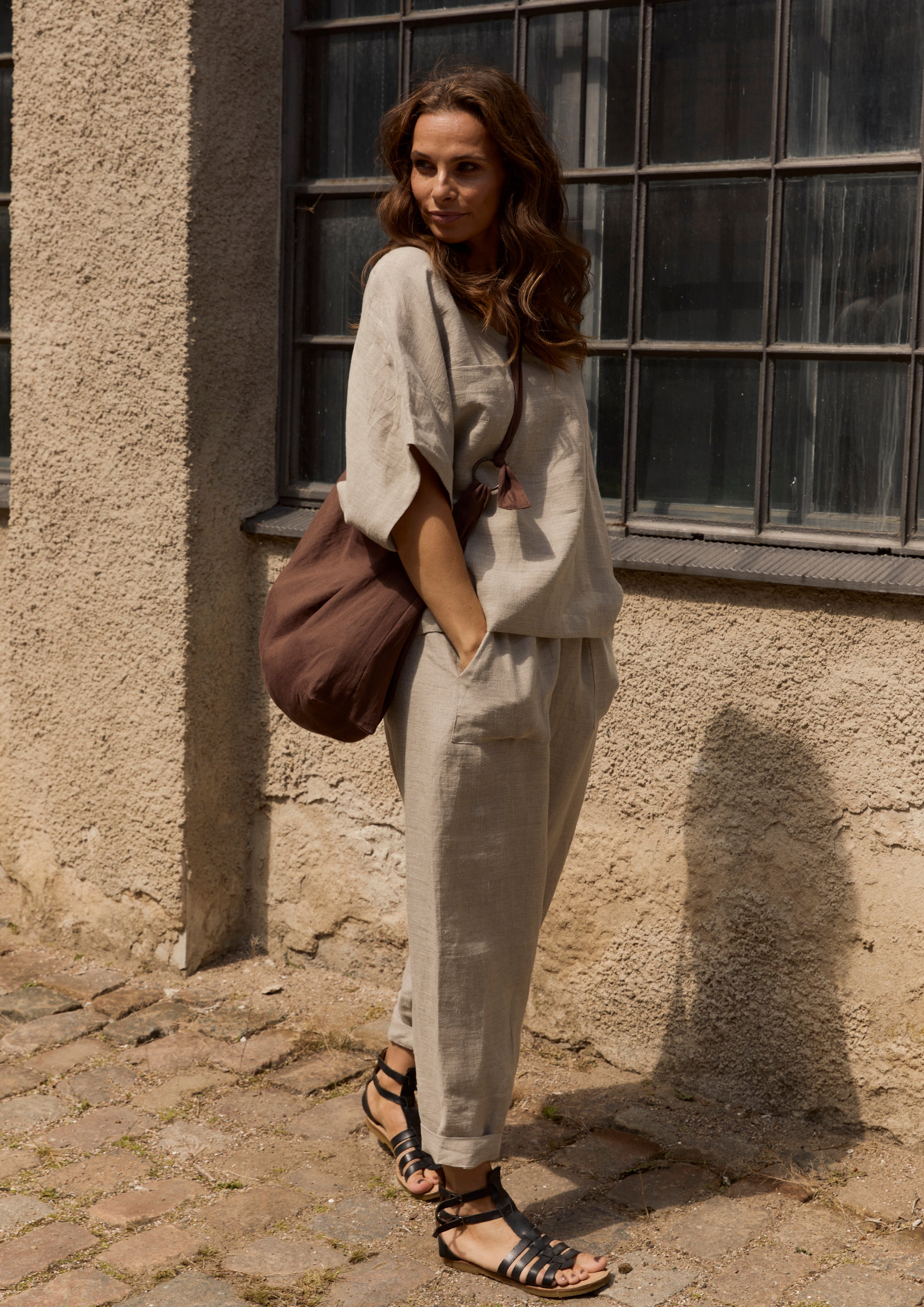 HENRIETTE STEFFENSEN COPENHAGEN BAGGY BUKSER - 82002 BUKSER NATURE 446