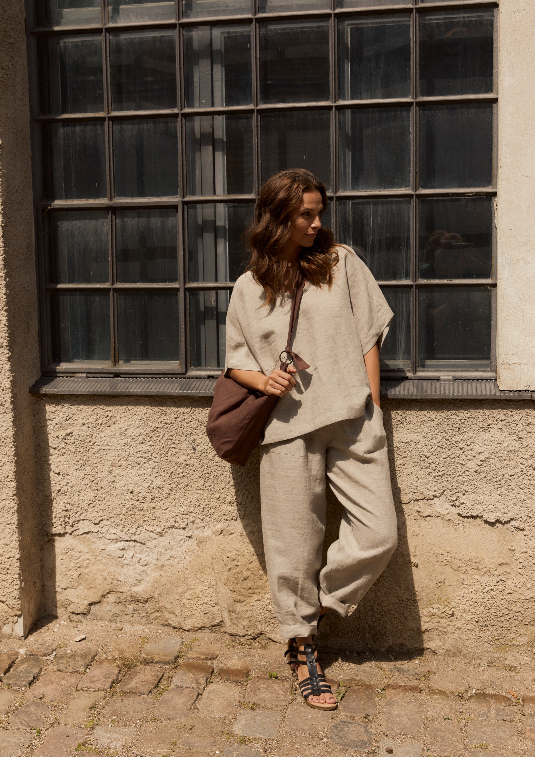 HENRIETTE STEFFENSEN COPENHAGEN BAGGY BUKSER - 82002 BUKSER NATURE 446