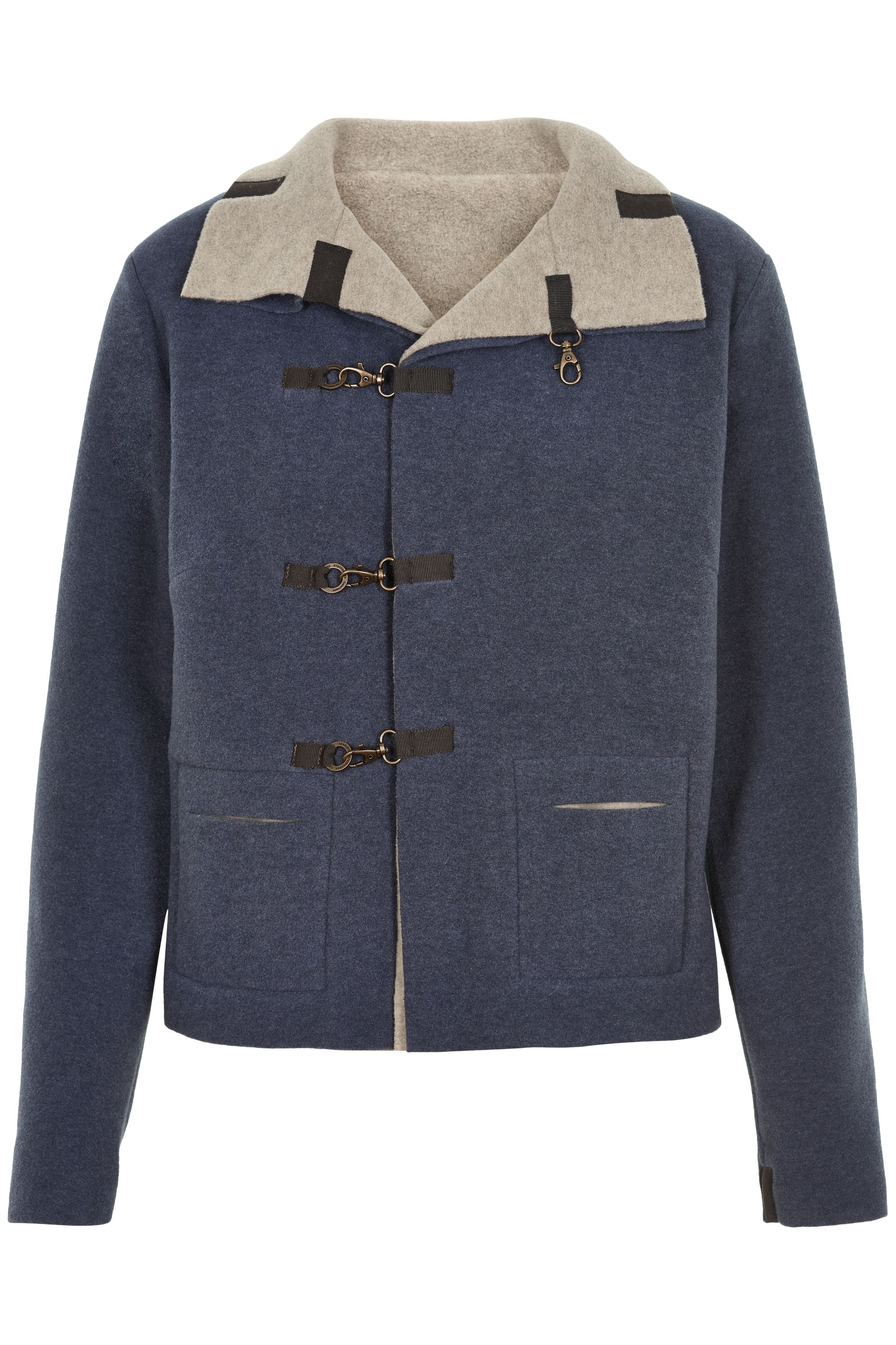 HENRIETTE STEFFENSEN COPENHAGEN BIKER JAKKE - 7112 JACKETS SAND/DEEP BLUE 809