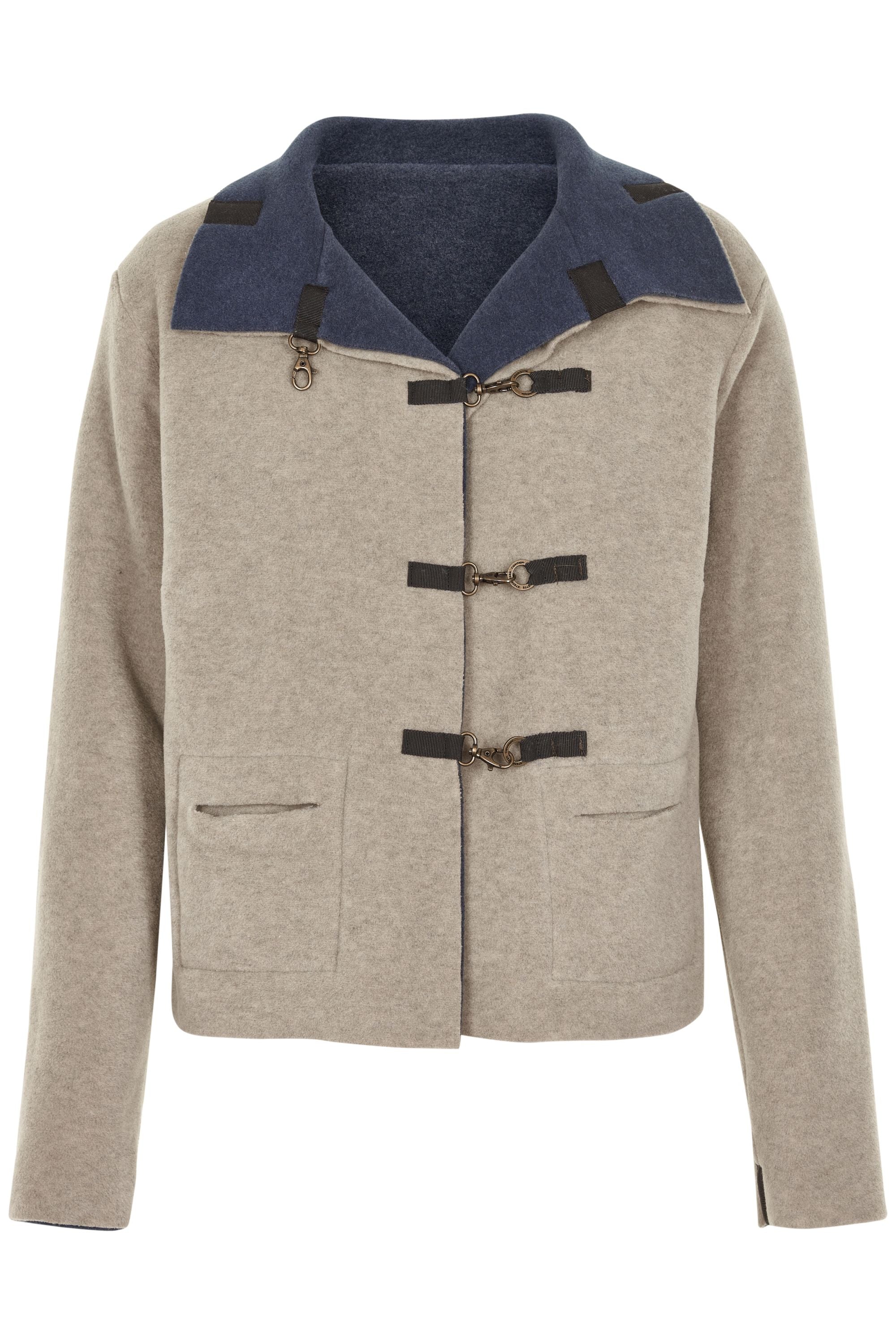 HENRIETTE STEFFENSEN COPENHAGEN BIKER JAKKE - 7112 JACKETS SAND/DEEP BLUE 809