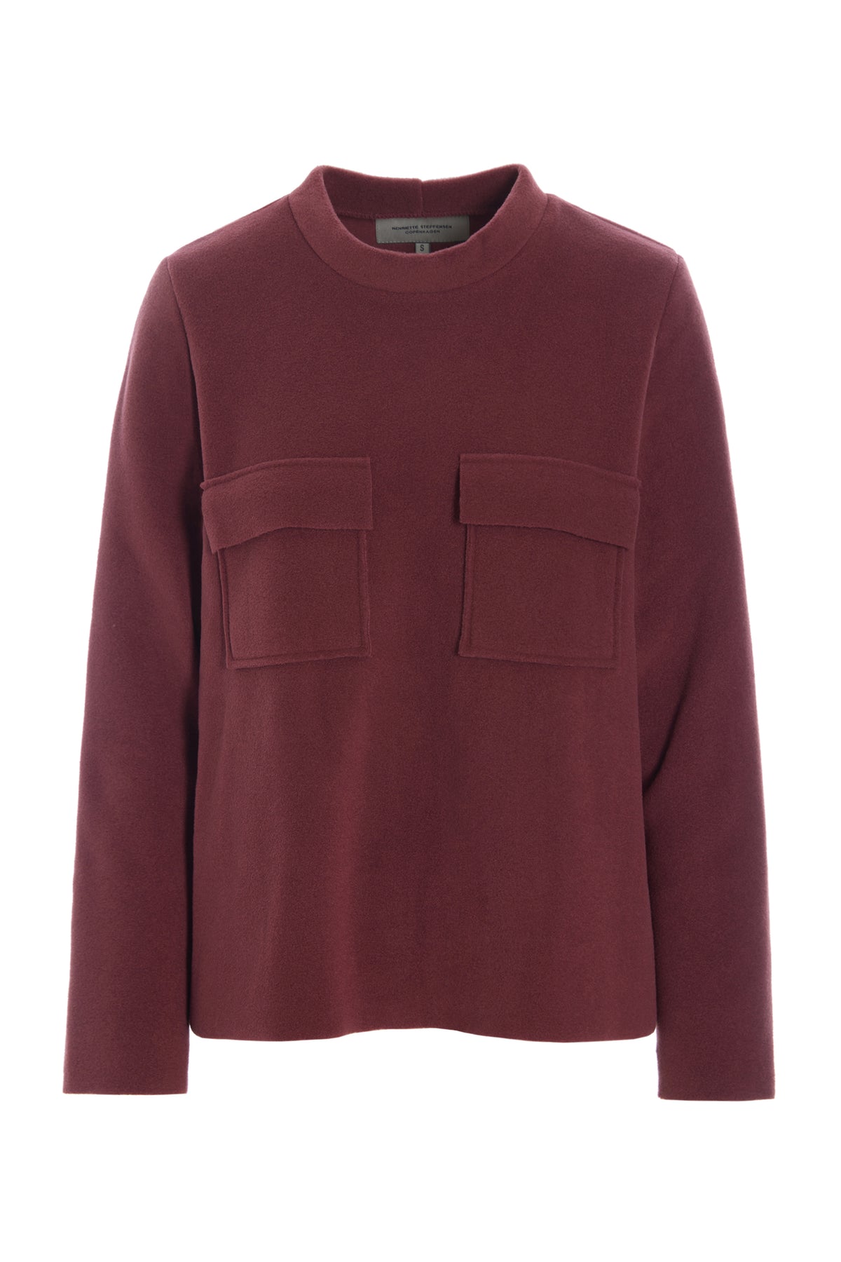 HENRIETTE STEFFENSEN COPENHAGEN BLOUSE MED LOMMER - 1415 BLUSER BORDEAUX 474