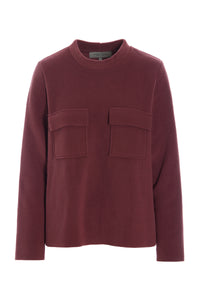 BLOUSE MED LOMMER - 1415 - BORDEAUX