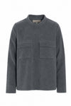 BLOUSE MED LOMMER - 1415 - GREY