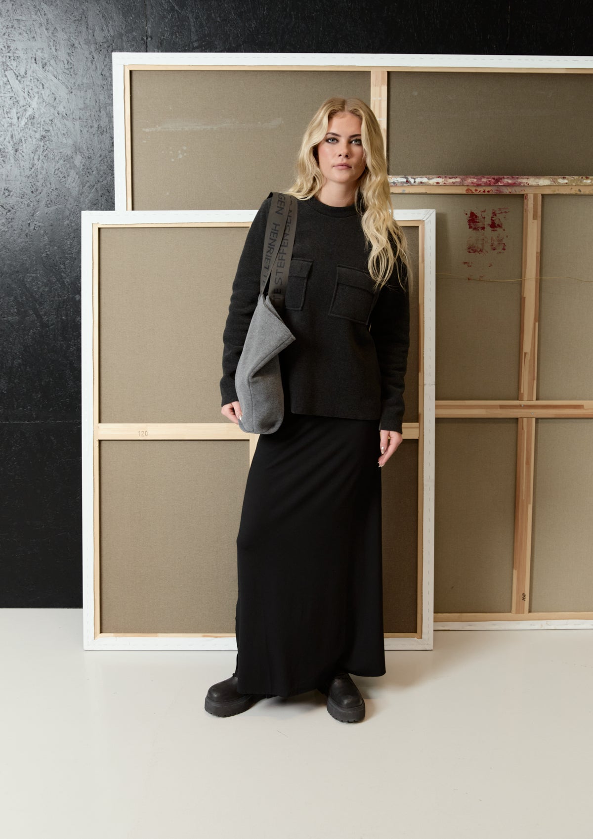 HENRIETTE STEFFENSEN COPENHAGEN BLOUSE MED LOMMER - 1415 BLUSER SOFT BLACK 914