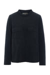 BLOUSE MED LOMMER - 1415 - SOFT BLACK