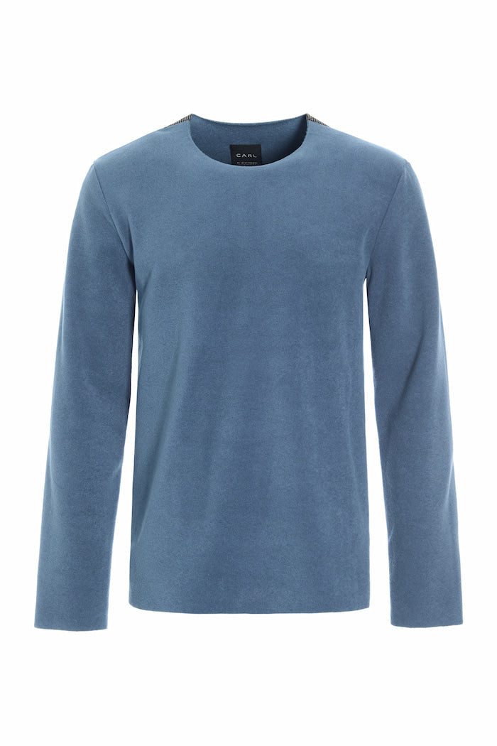 CARL BY STEFFENSEN COPENHAGEN BLUSE - 1000C BLOUSES & SWEATERS DUSTY BLUE 794