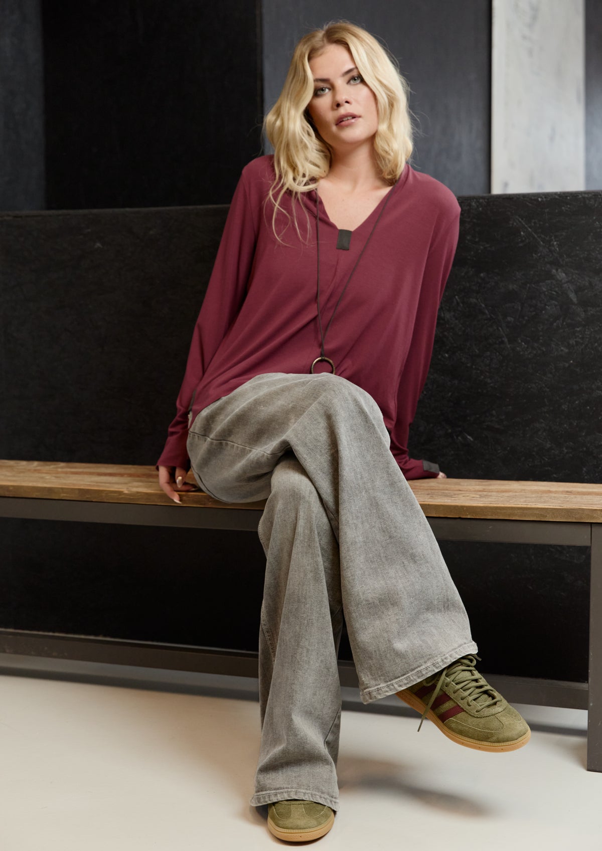HENRIETTE STEFFENSEN COPENHAGEN BLUSE - 96106 BLUSER BORDEAUX 474