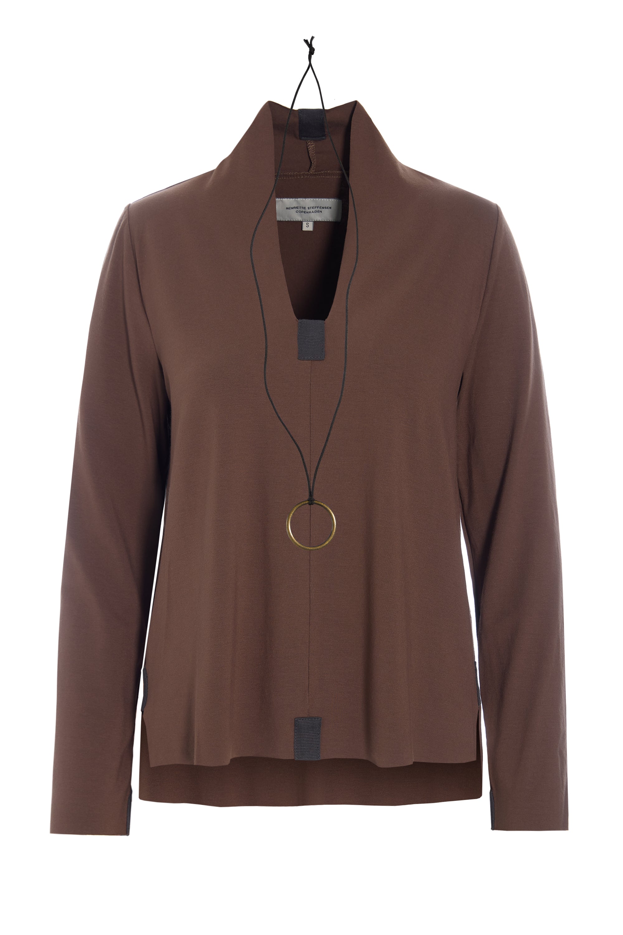 HENRIETTE STEFFENSEN COPENHAGEN BLUSE - 96106 BLUSER CHOCOLATE 844