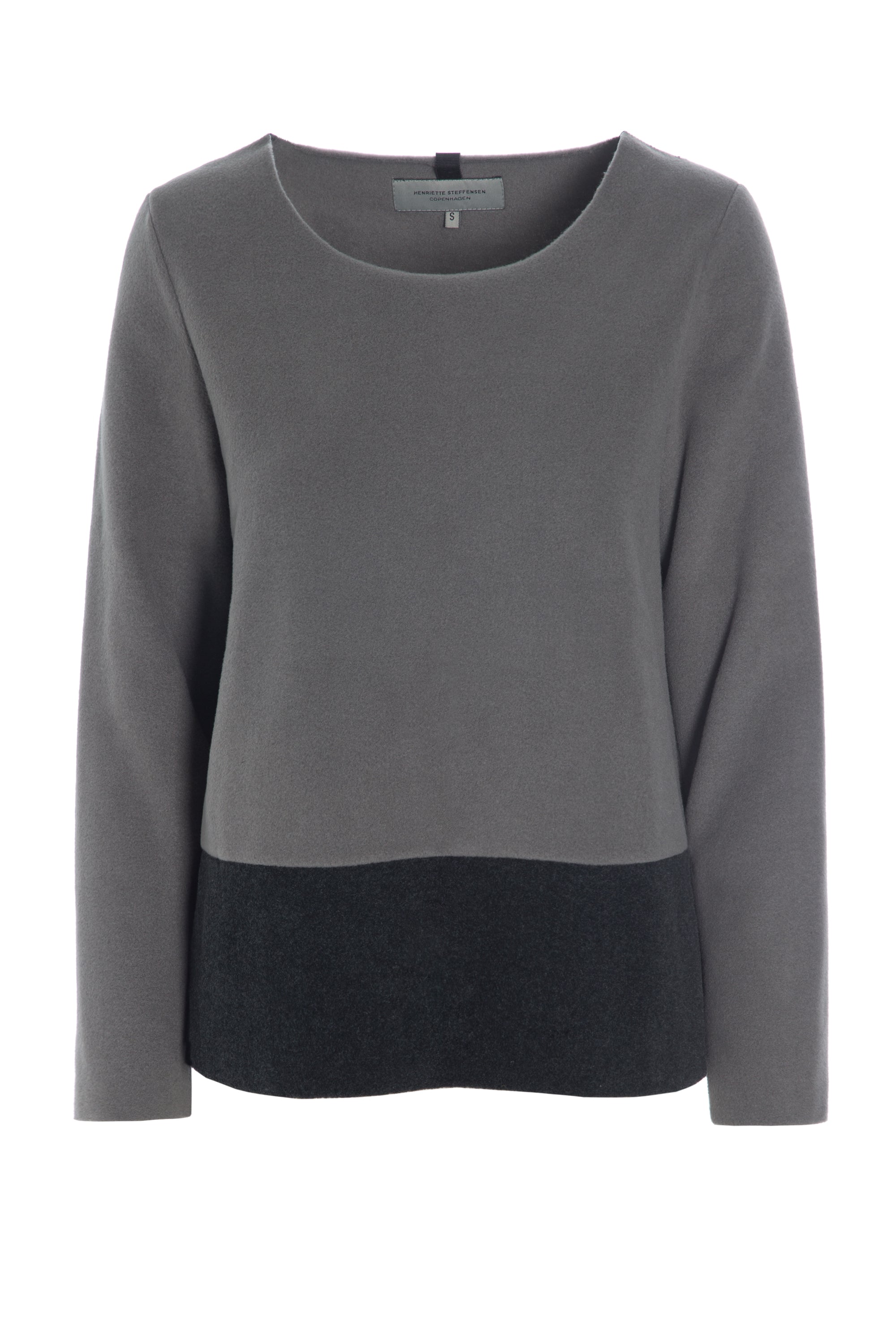HENRIETTE STEFFENSEN COPENHAGEN BLUSE 2-FARVET - 1308 BLUSER MOLE/SB 308