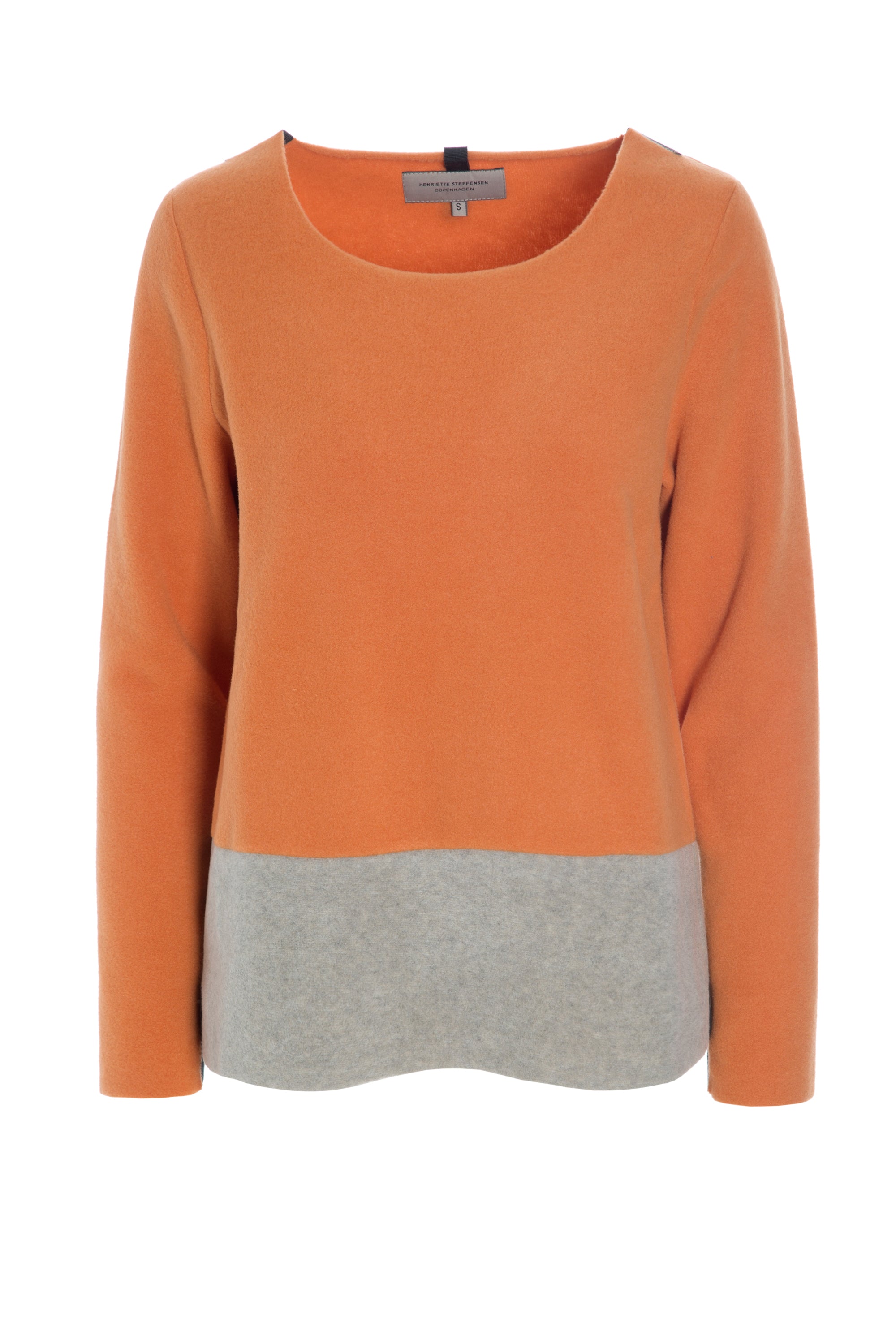 HENRIETTE STEFFENSEN COPENHAGEN BLUSE 2-FARVET - 1308 BLUSER SAFRAN/SAND 687